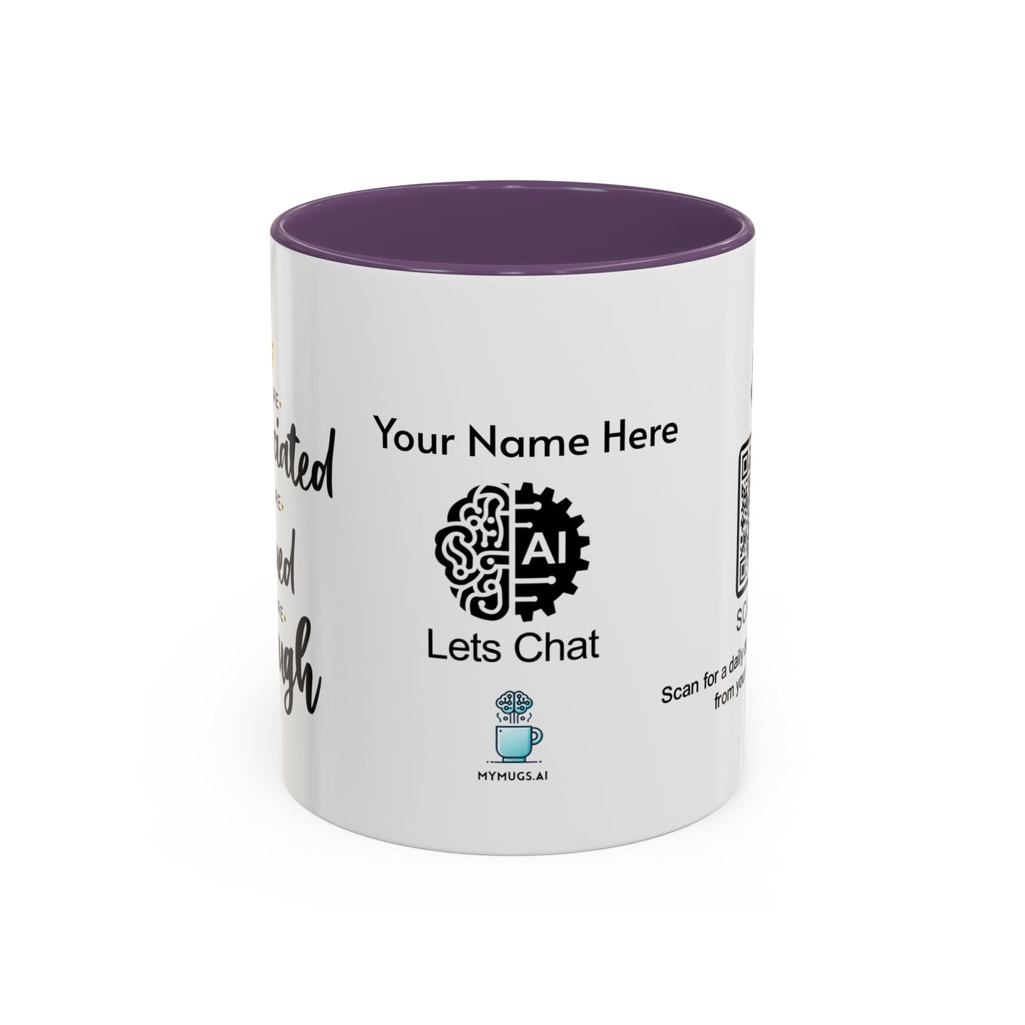 You are appreciated - Personalised Accent Coffee Mug
