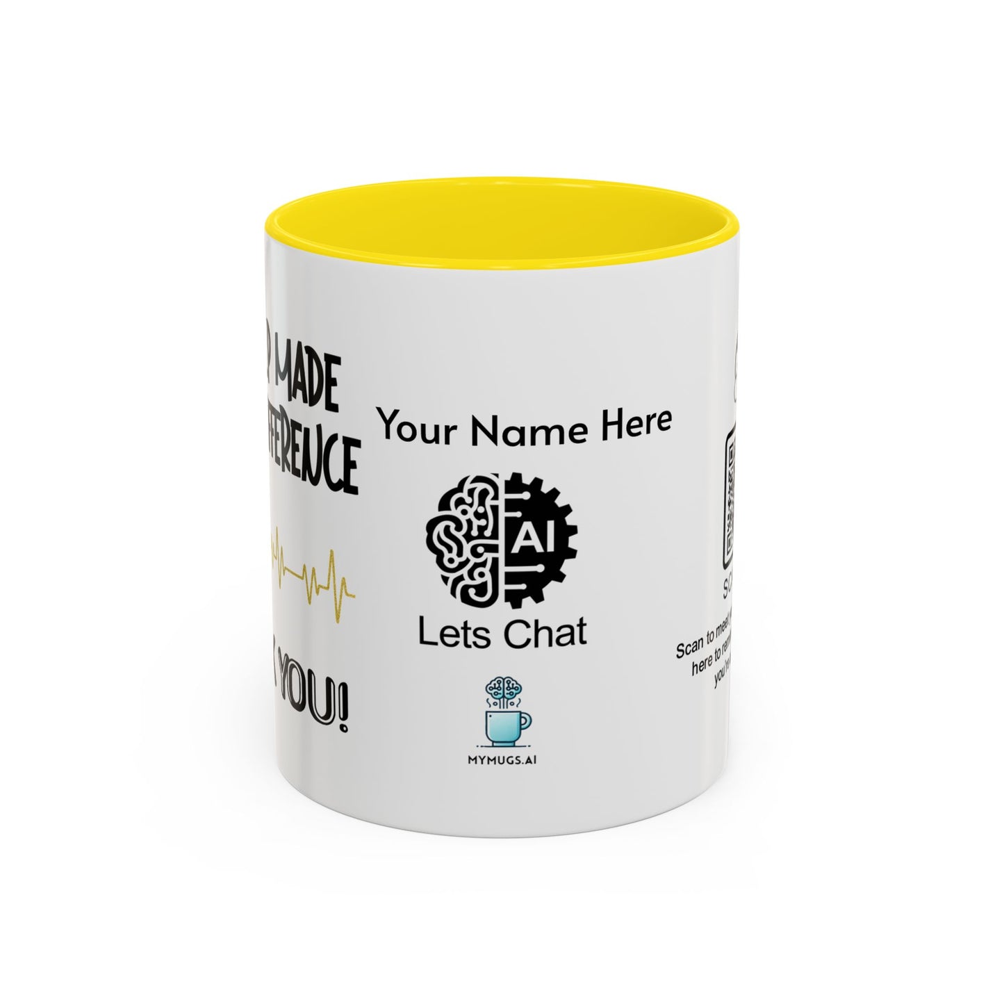Your help made all the difference. Thank you! - Personalised Accent Coffee Mug