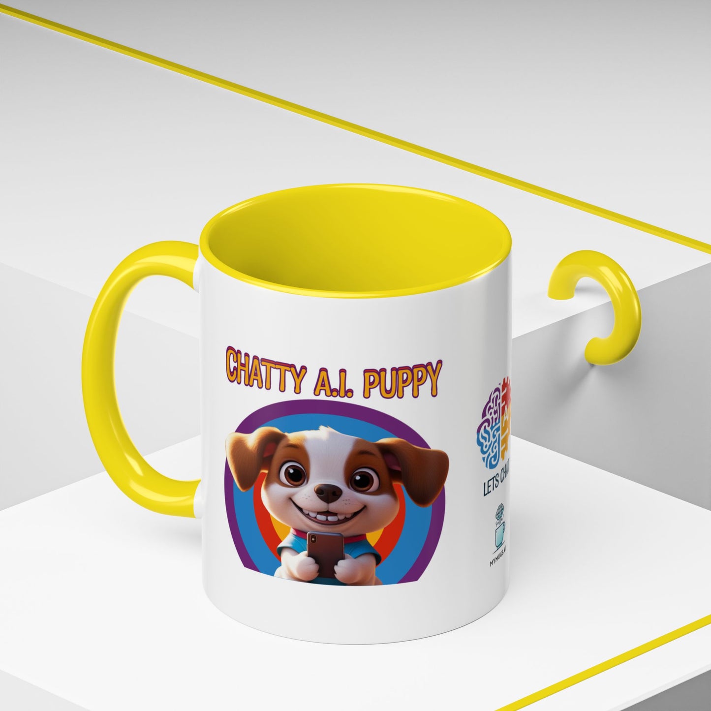 Chatty A.I. Puppy Pipa - AI Enabled Accent Mug