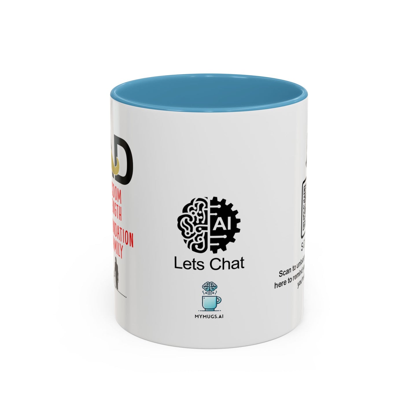 Dad, your wisdom and strength lay the foundation of our family - Accent Coffee Mug
