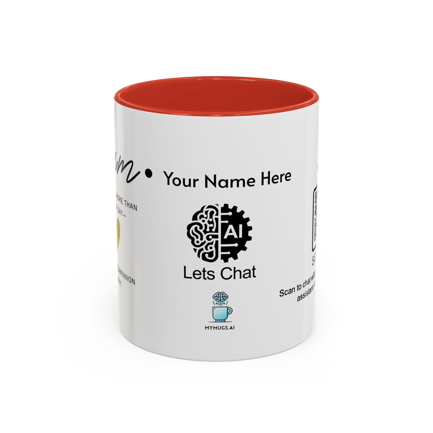 Mum, you’re loved more than words can say - Personalised Accent Coffee Mug