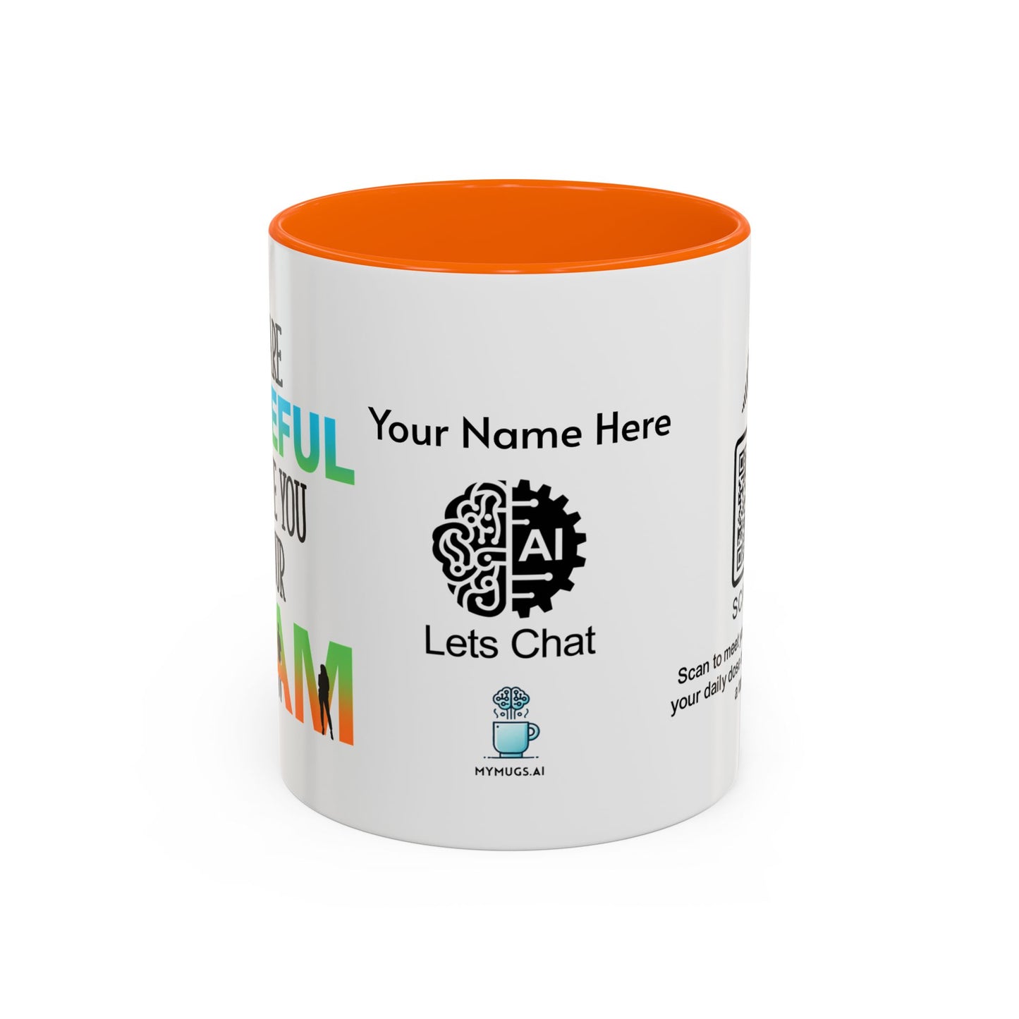 We are grateful to have you on our team - Personalised Accent Coffee Mug