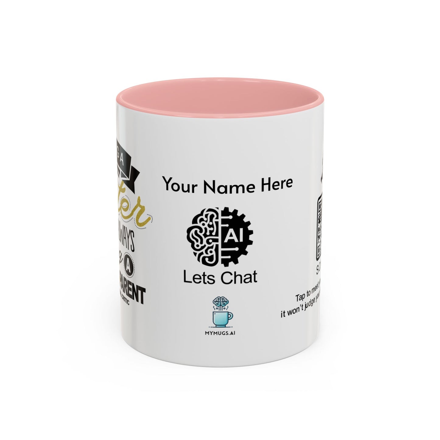 Having a sister means always having a backup parent - Personalised Accent Coffee Mug