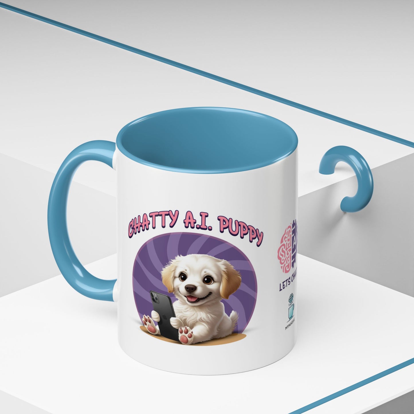 Chatty A.I. Puppy Coco - AI Enabled Accent Mug