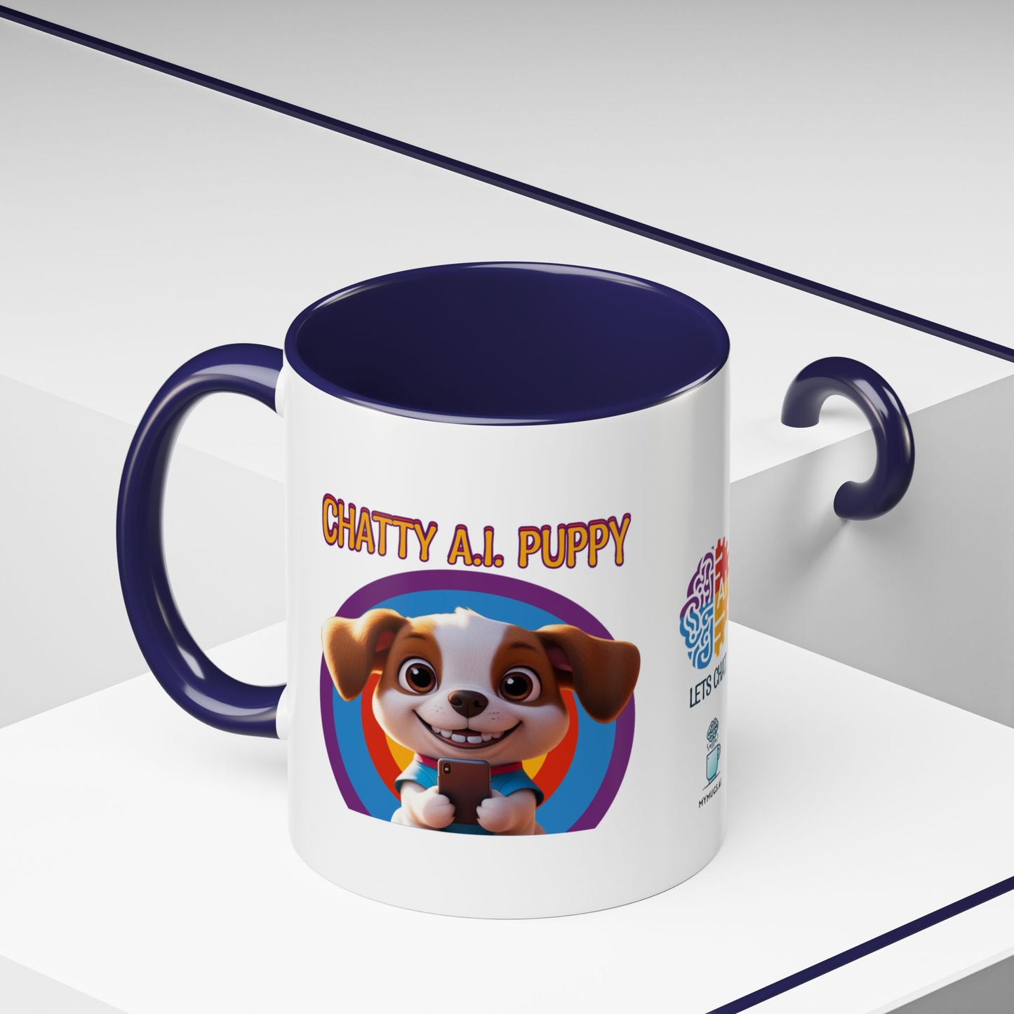 Chatty A.I. Puppy Pipa - AI Enabled Accent Mug