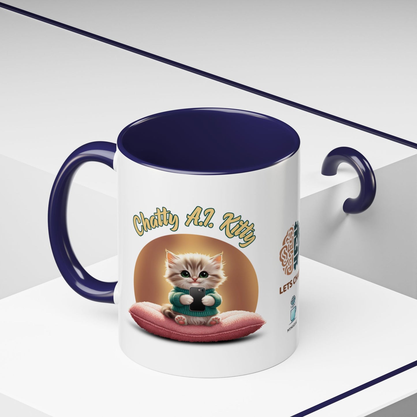 Chatty A.I. Kitty Twitch - AI Enabled Accent Mug
