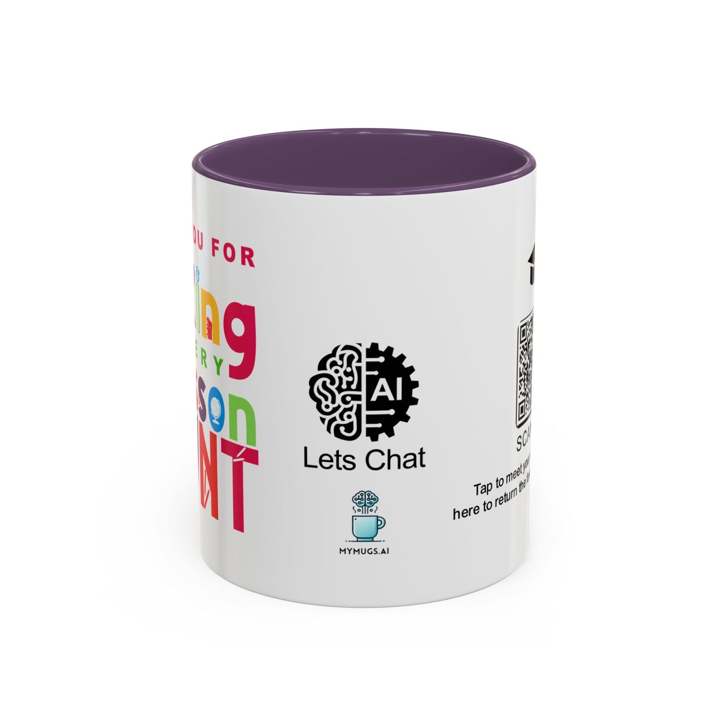 Thank you for making every lesson count - Accent Coffee Mug