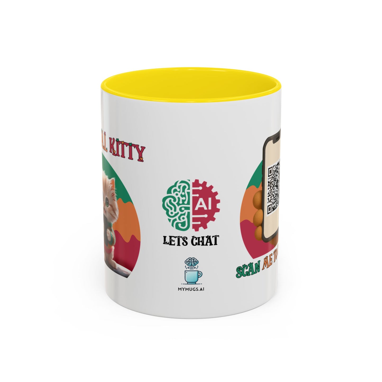Chat A.I. Kitty Pebbles - AI Enabled Accent Mug