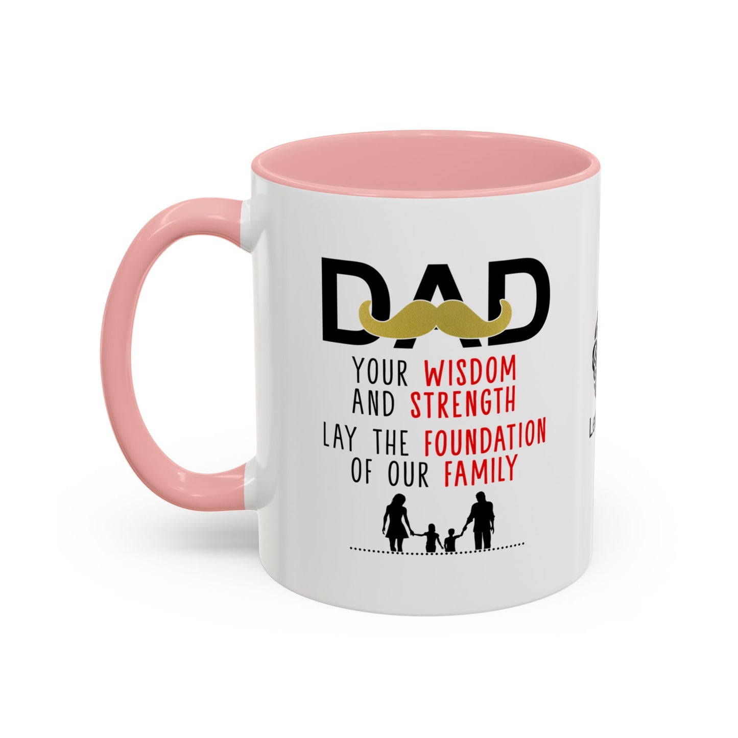 Dad, your wisdom and strength lay the foundation of our family - Accent Coffee Mug