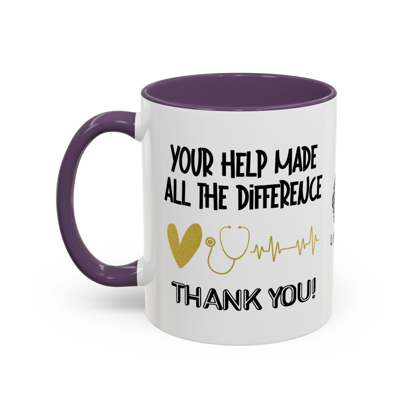 Your help made all the difference. Thank you! - Accent Coffee Mug