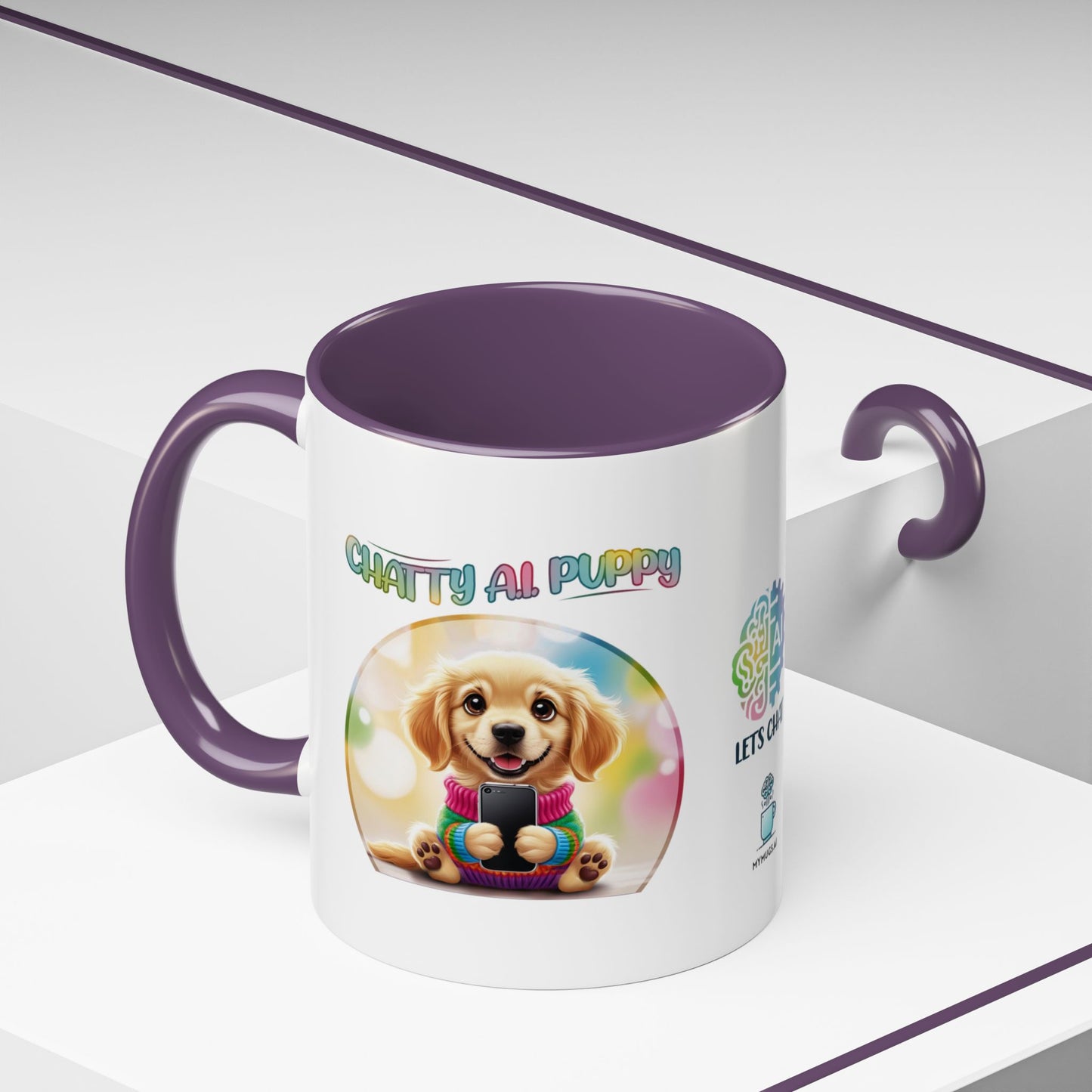 Chatty A.I. Puppy Biscuit- AI Enabled Accent Mug