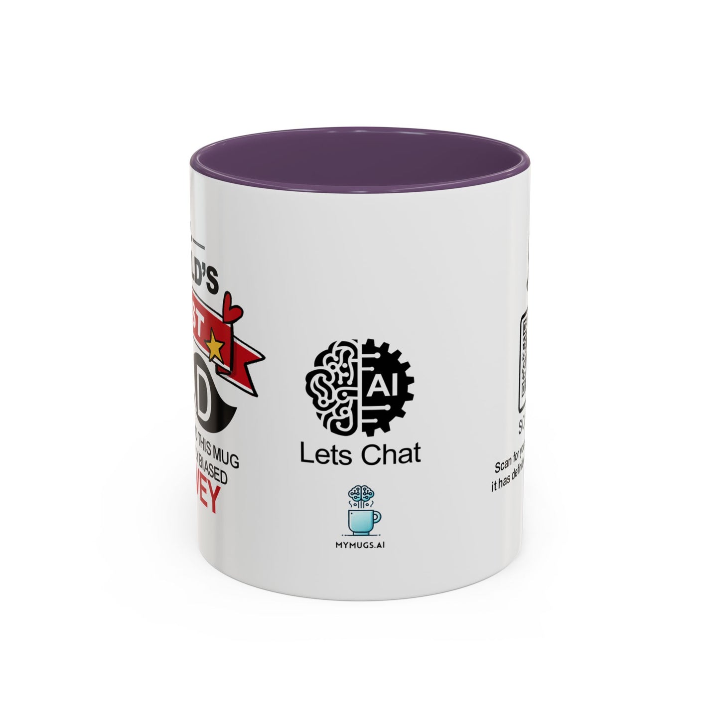 World’s Best Dad* (*According to this mug and a highly biased survey) - Accent Coffee Mug