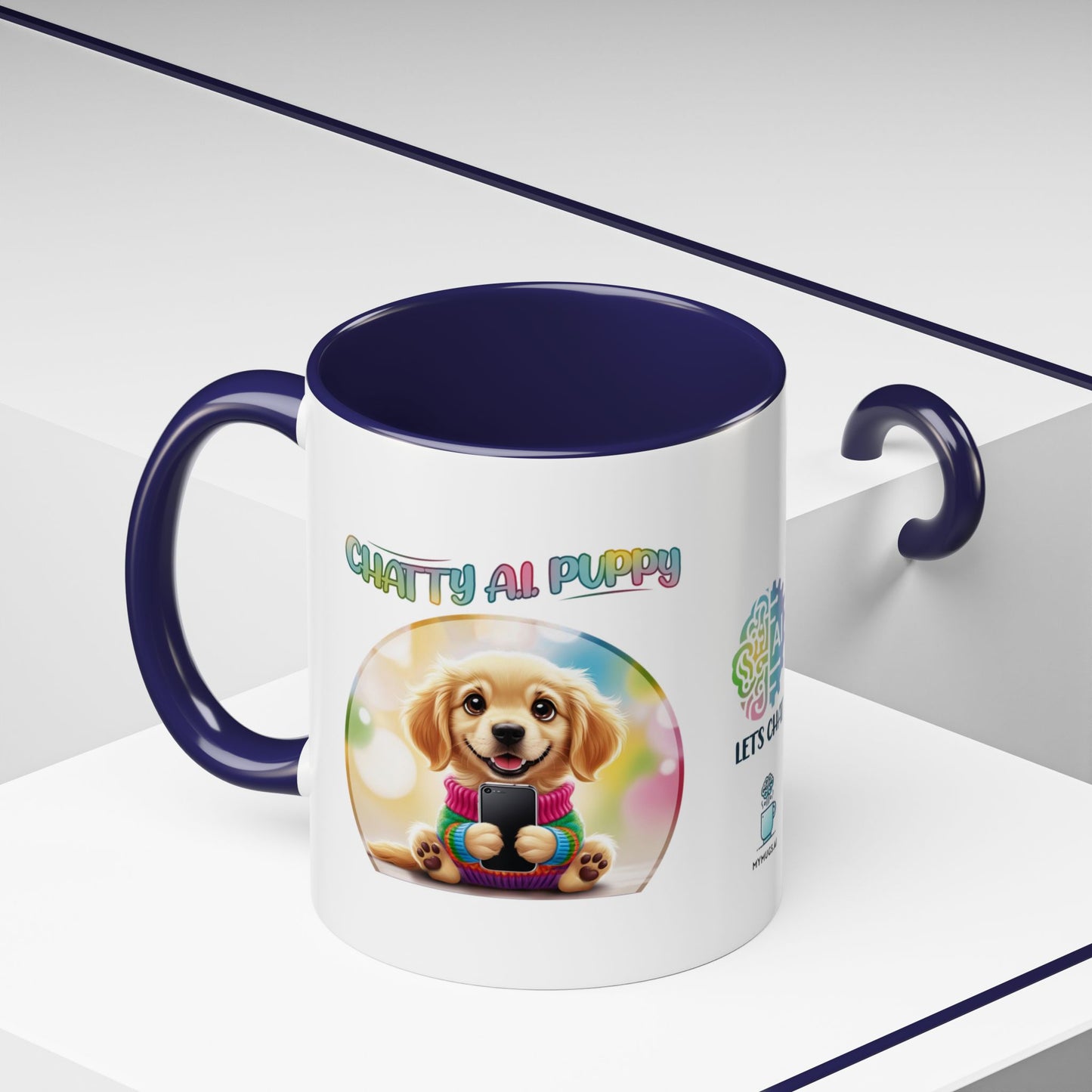 Chatty A.I. Puppy Biscuit- AI Enabled Accent Mug