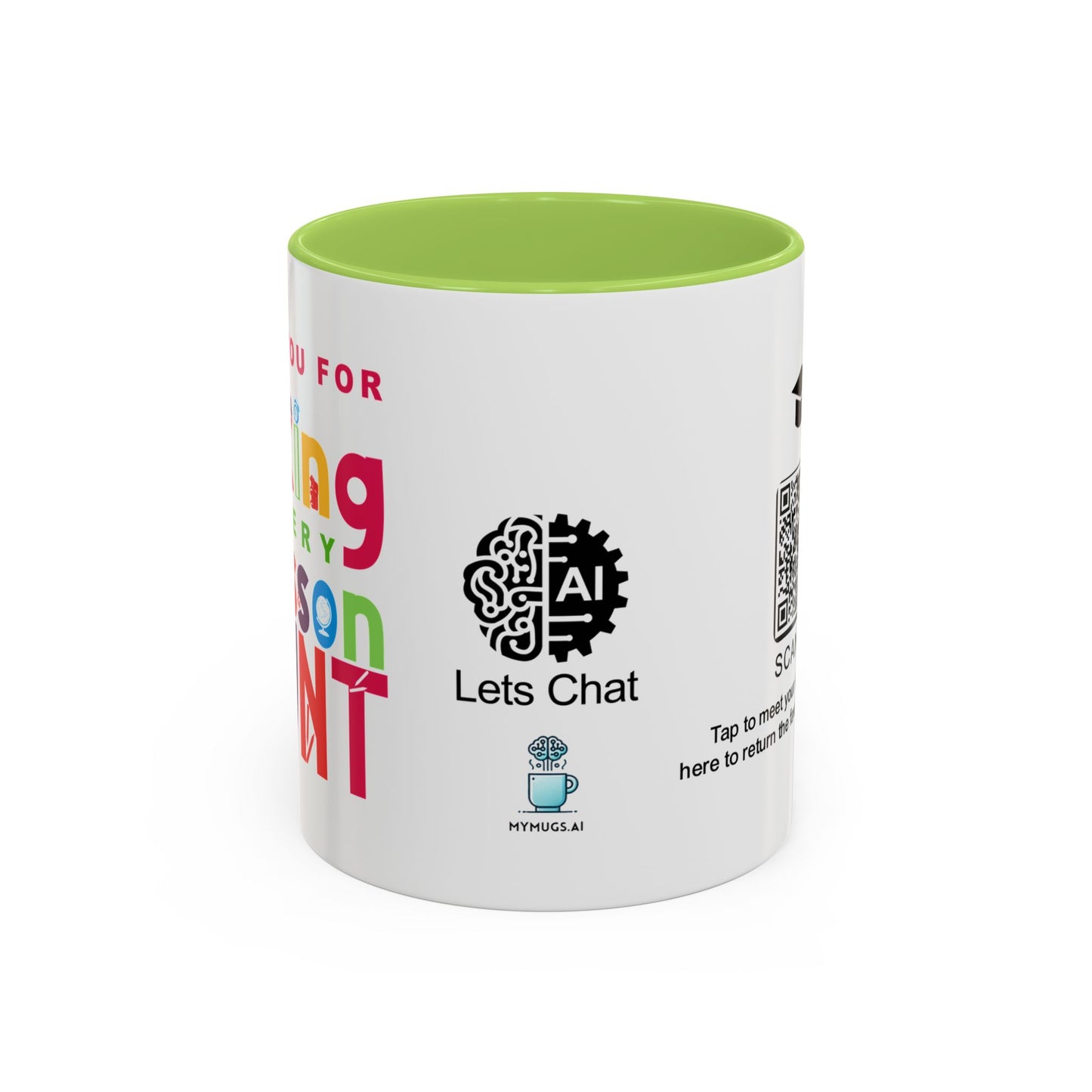 Thank you for making every lesson count - Accent Coffee Mug
