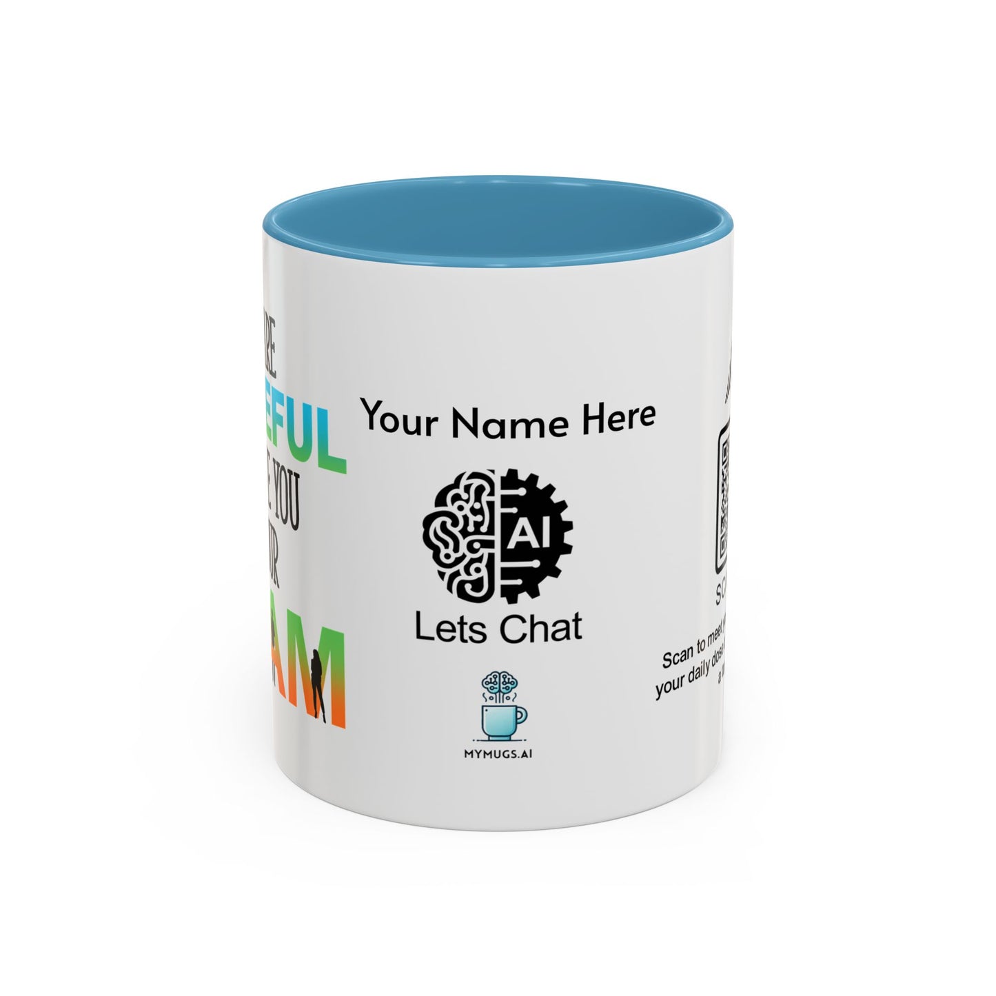 We are grateful to have you on our team - Personalised Accent Coffee Mug