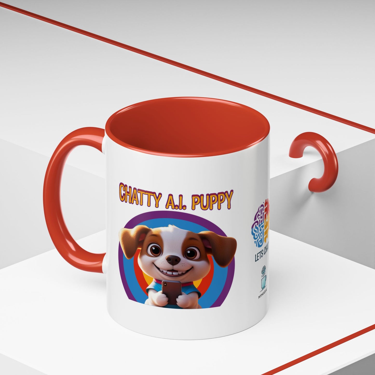 Chatty A.I. Puppy Pipa - AI Enabled Accent Mug