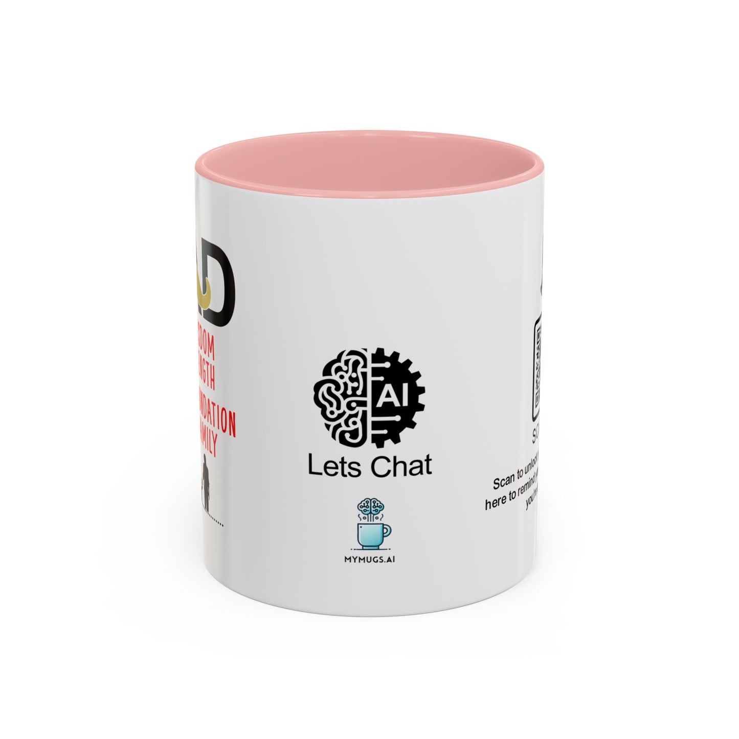 Dad, your wisdom and strength lay the foundation of our family - Accent Coffee Mug