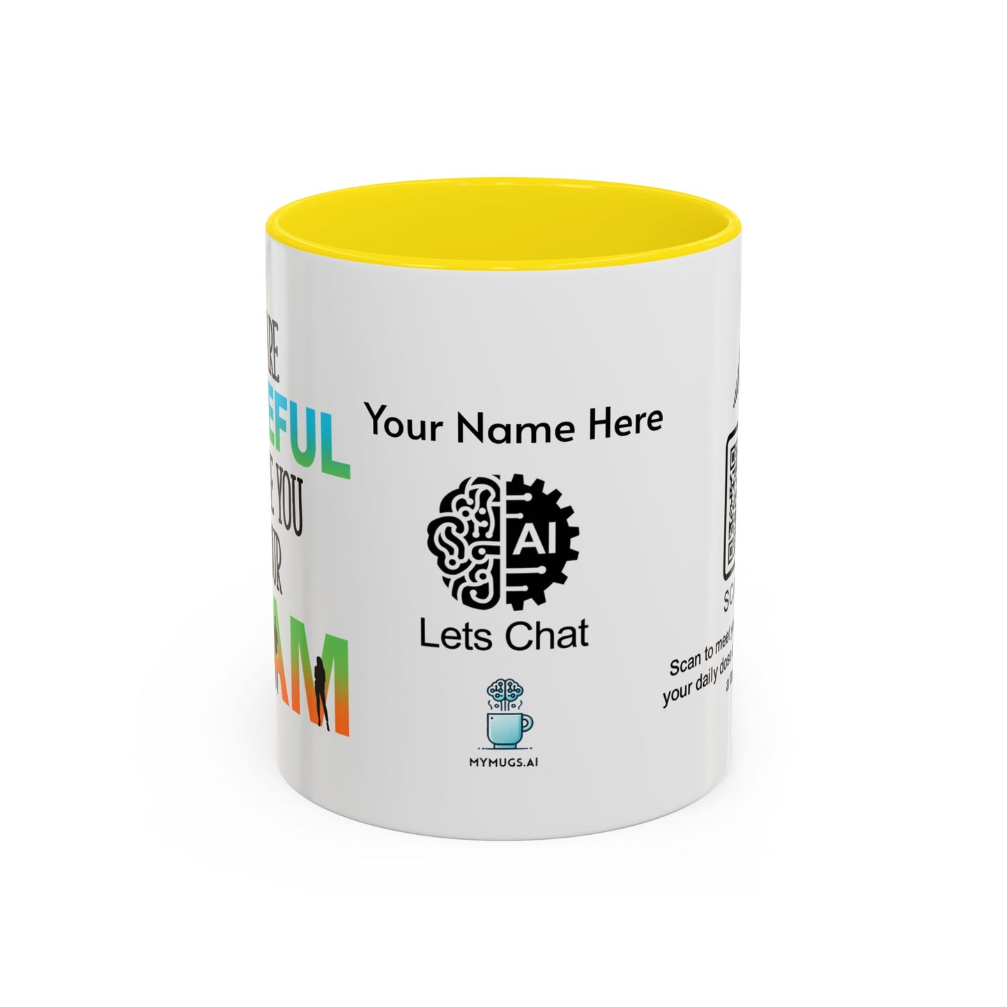 We are grateful to have you on our team - Personalised Accent Coffee Mug