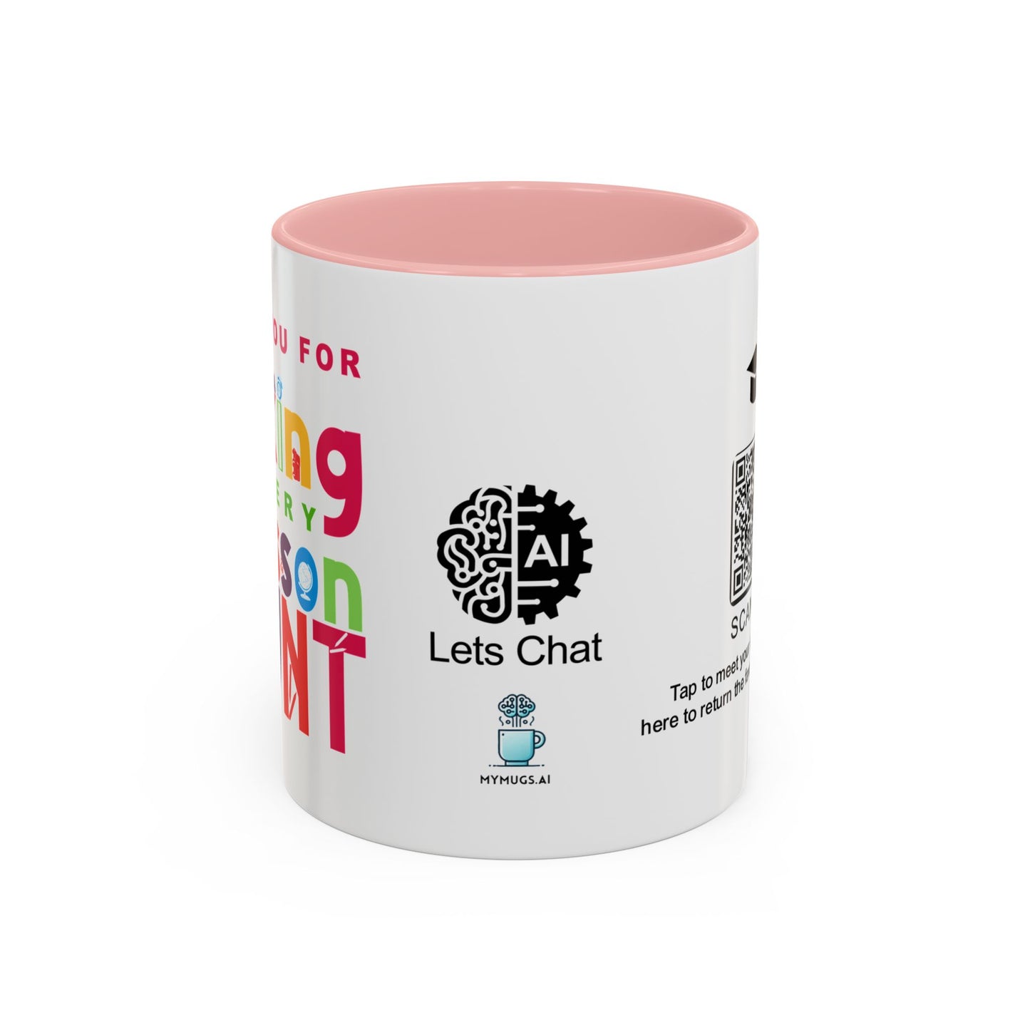 Thank you for making every lesson count - Accent Coffee Mug