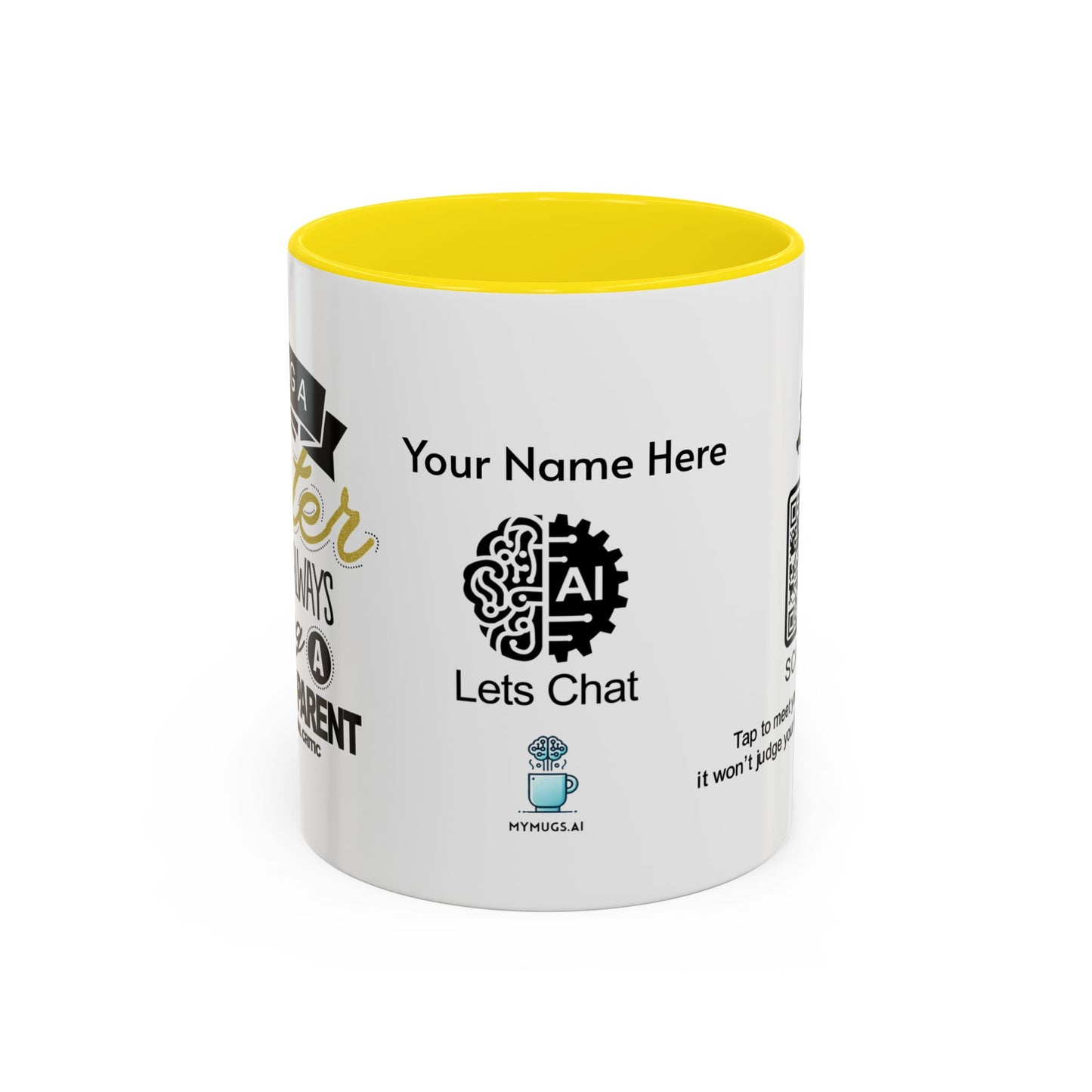 Having a sister means always having a backup parent - Personalised Accent Coffee Mug