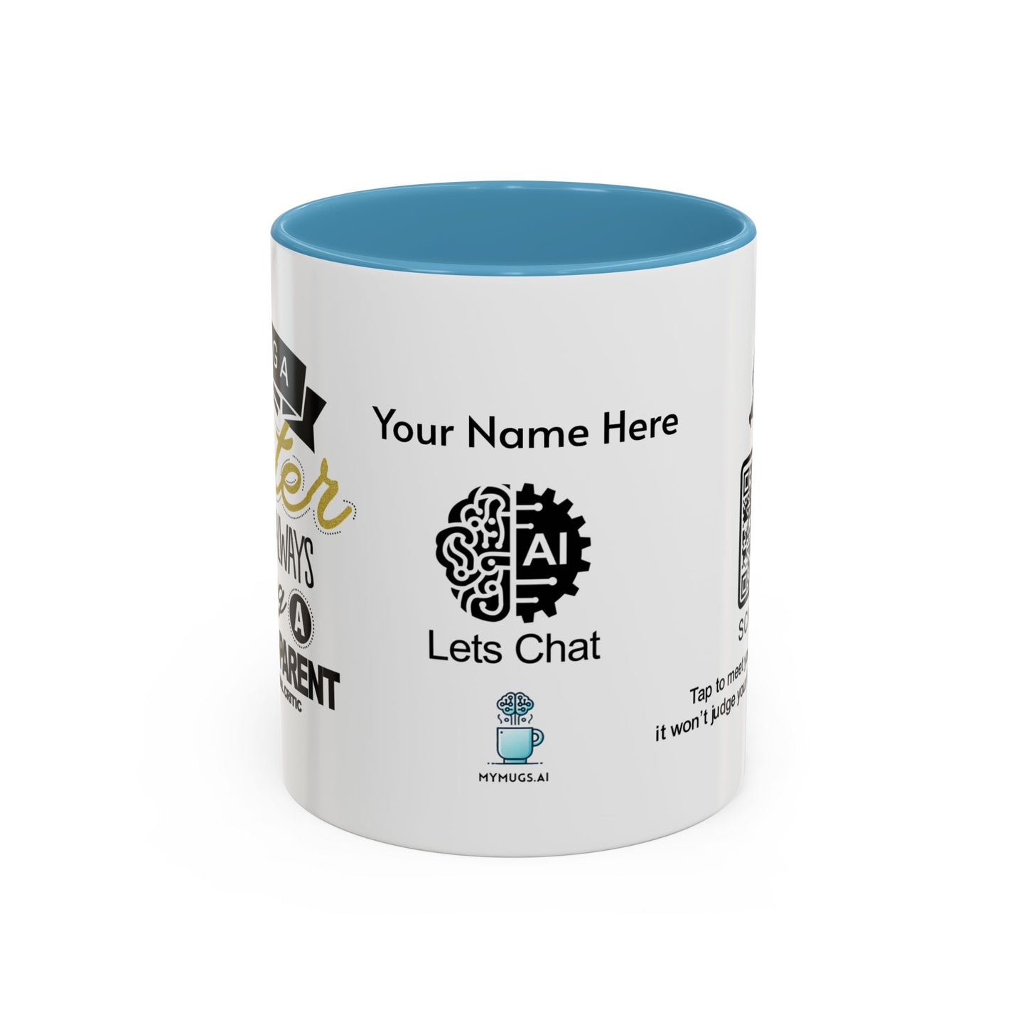 Having a sister means always having a backup parent - Personalised Accent Coffee Mug