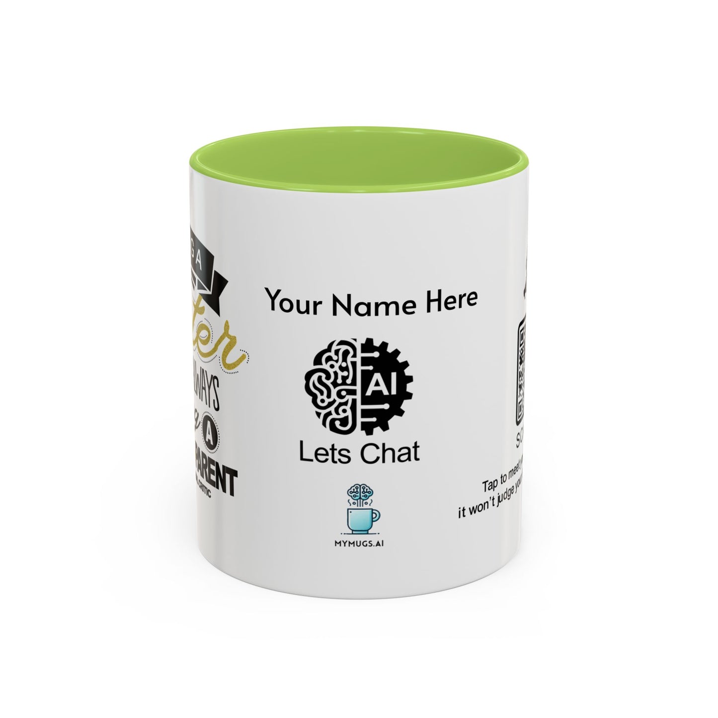 Having a sister means always having a backup parent - Personalised Accent Coffee Mug