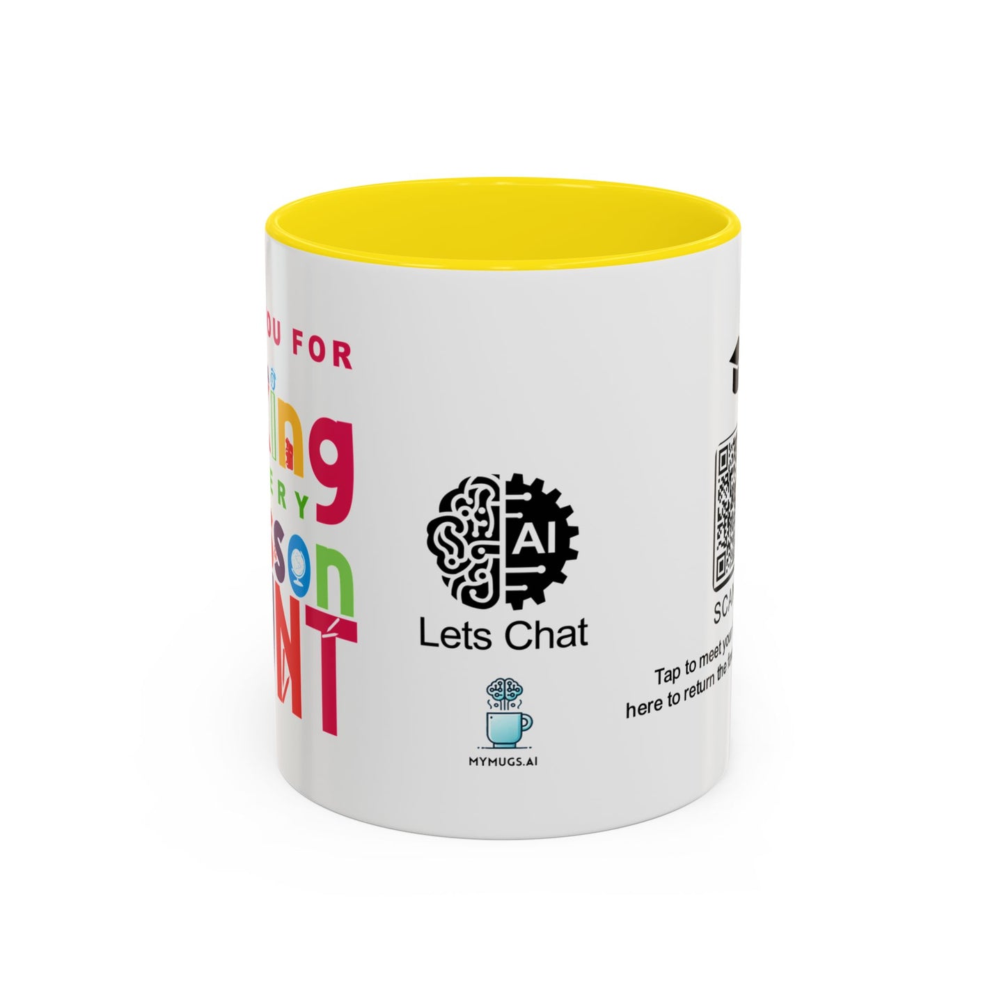 Thank you for making every lesson count - Accent Coffee Mug