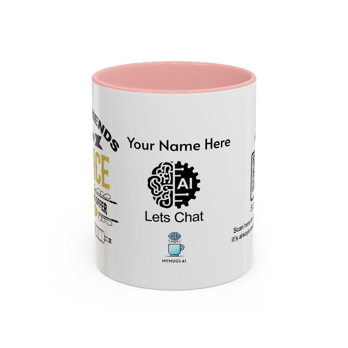 Good friends offer advice. Best friends offer Vodka - Personalised Accent Coffee Mug