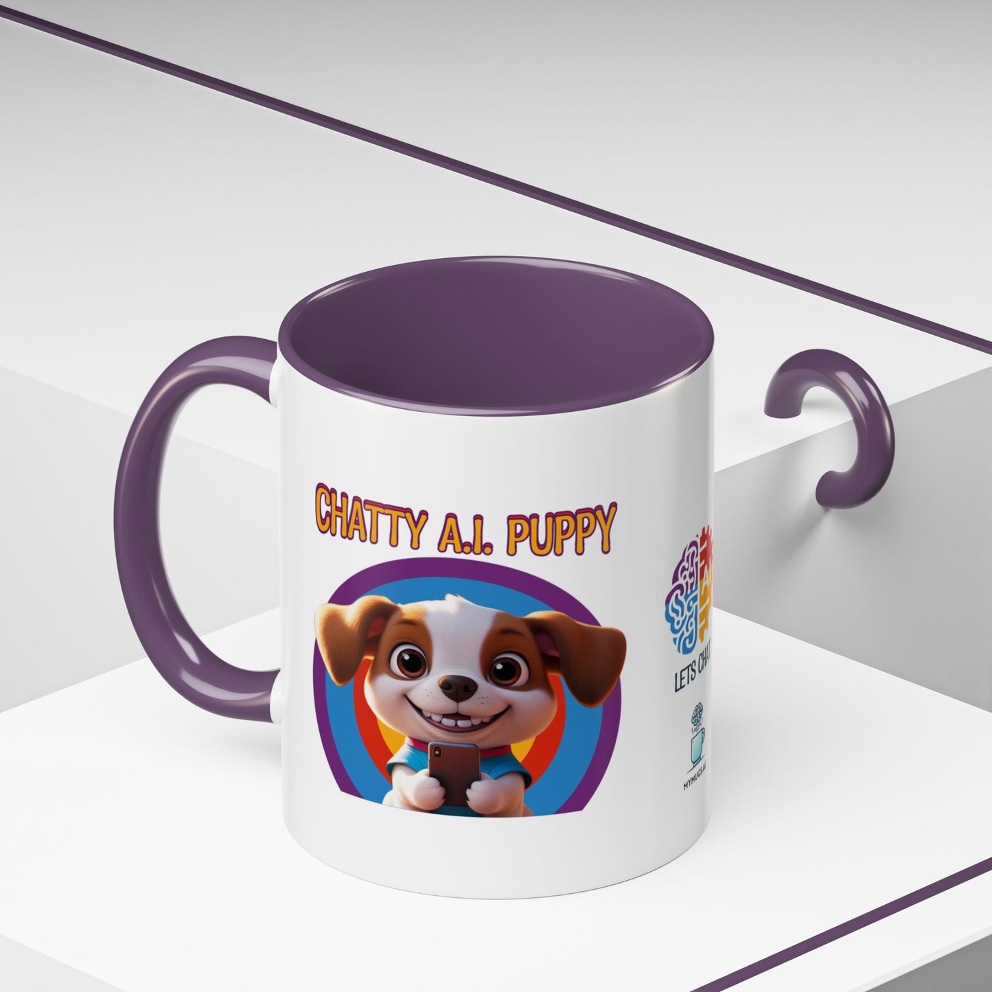 Chatty A.I. Puppy Pipa - AI Enabled Accent Mug