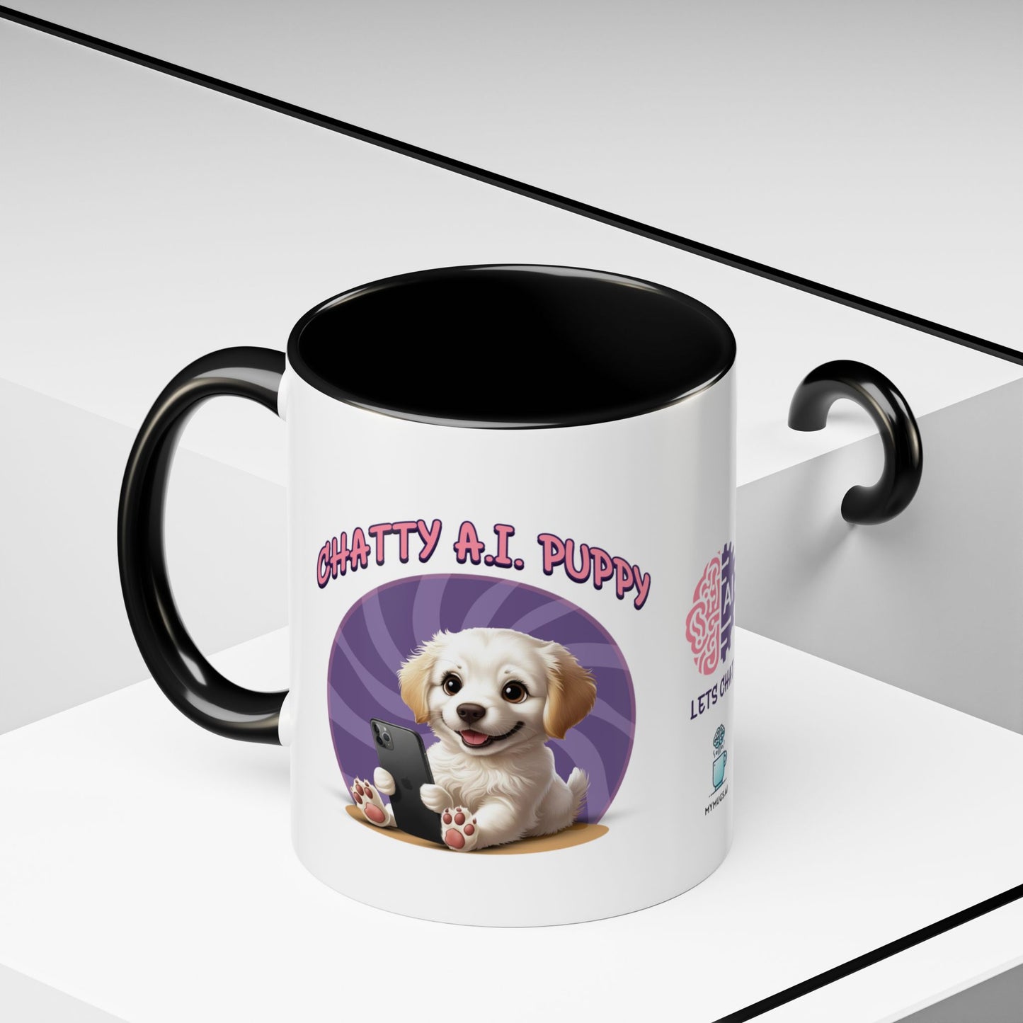Chatty A.I. Puppy Coco - AI Enabled Accent Mug