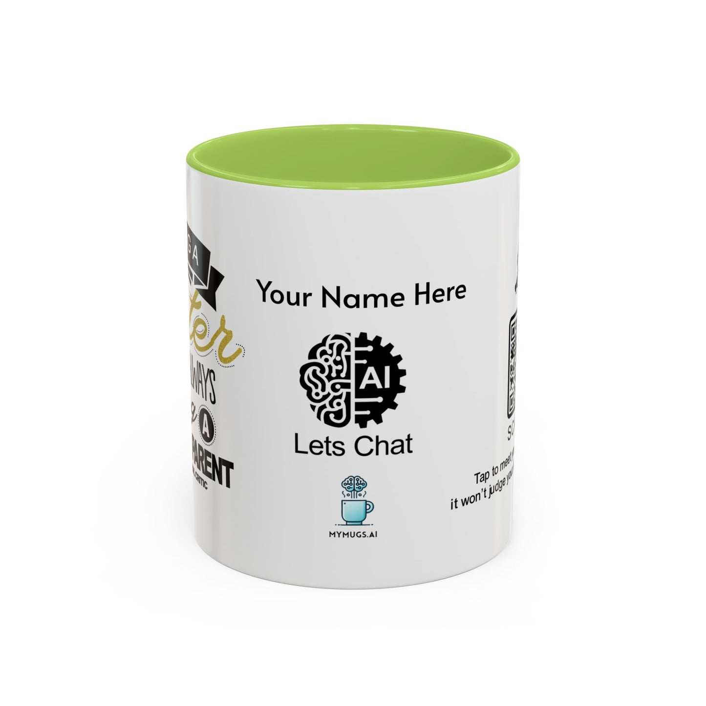 Having a sister means always having a backup parent - Personalised Accent Coffee Mug