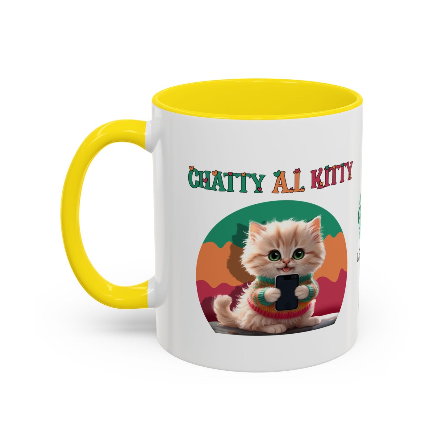 Chat A.I. Kitty Pebbles - AI Enabled Accent Mug