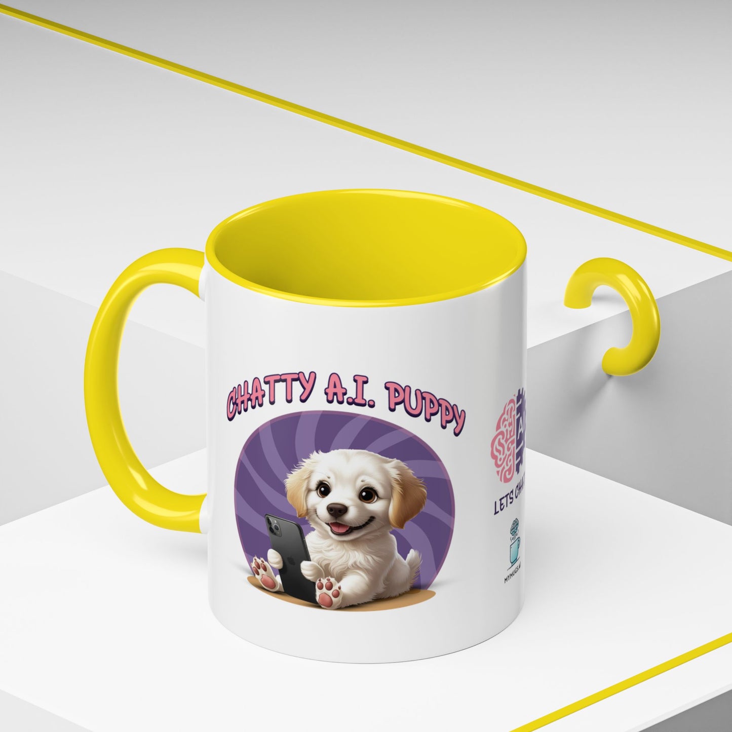 Chatty A.I. Puppy Coco - AI Enabled Accent Mug