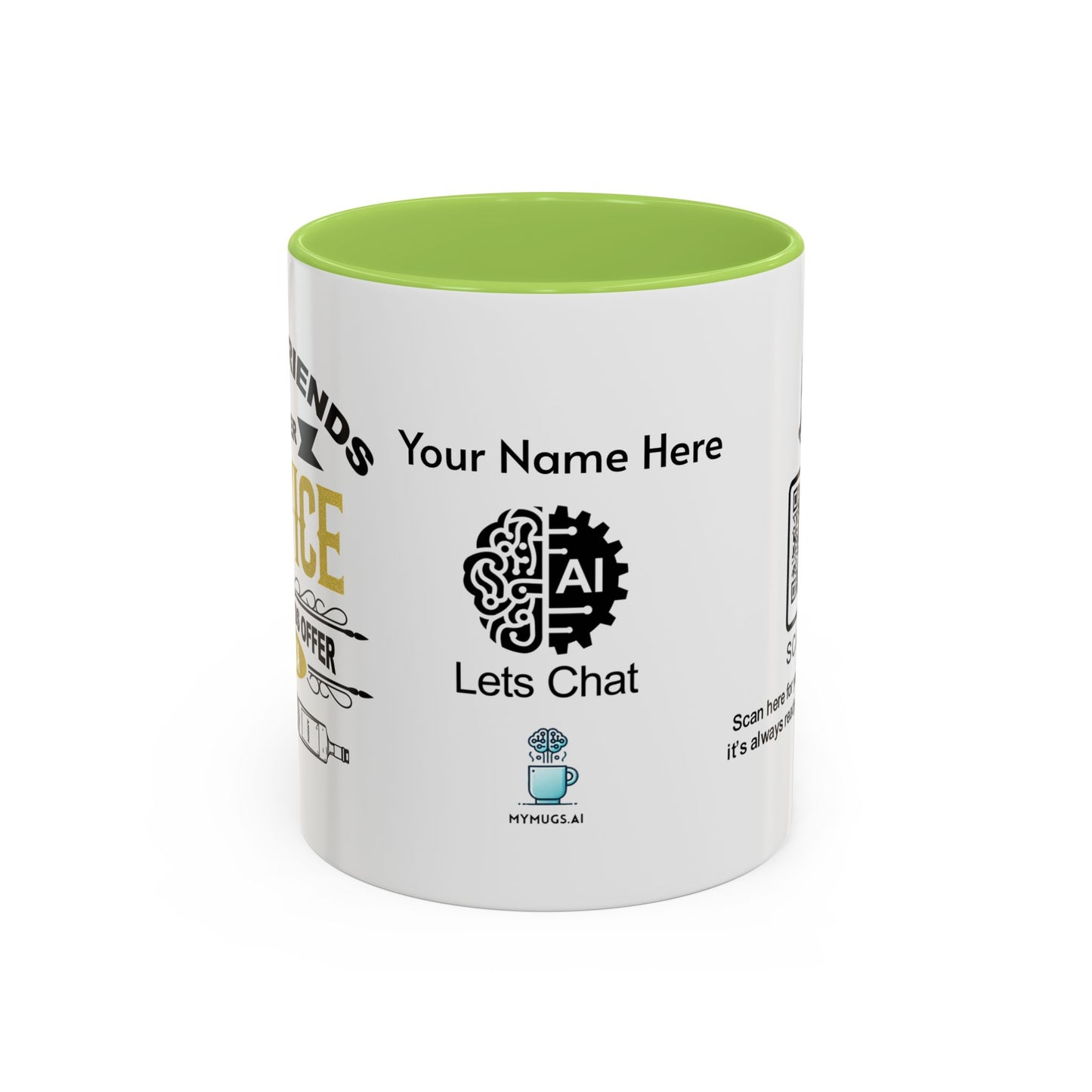 Good friends offer advice. Best friends offer Vodka - Personalised Accent Coffee Mug