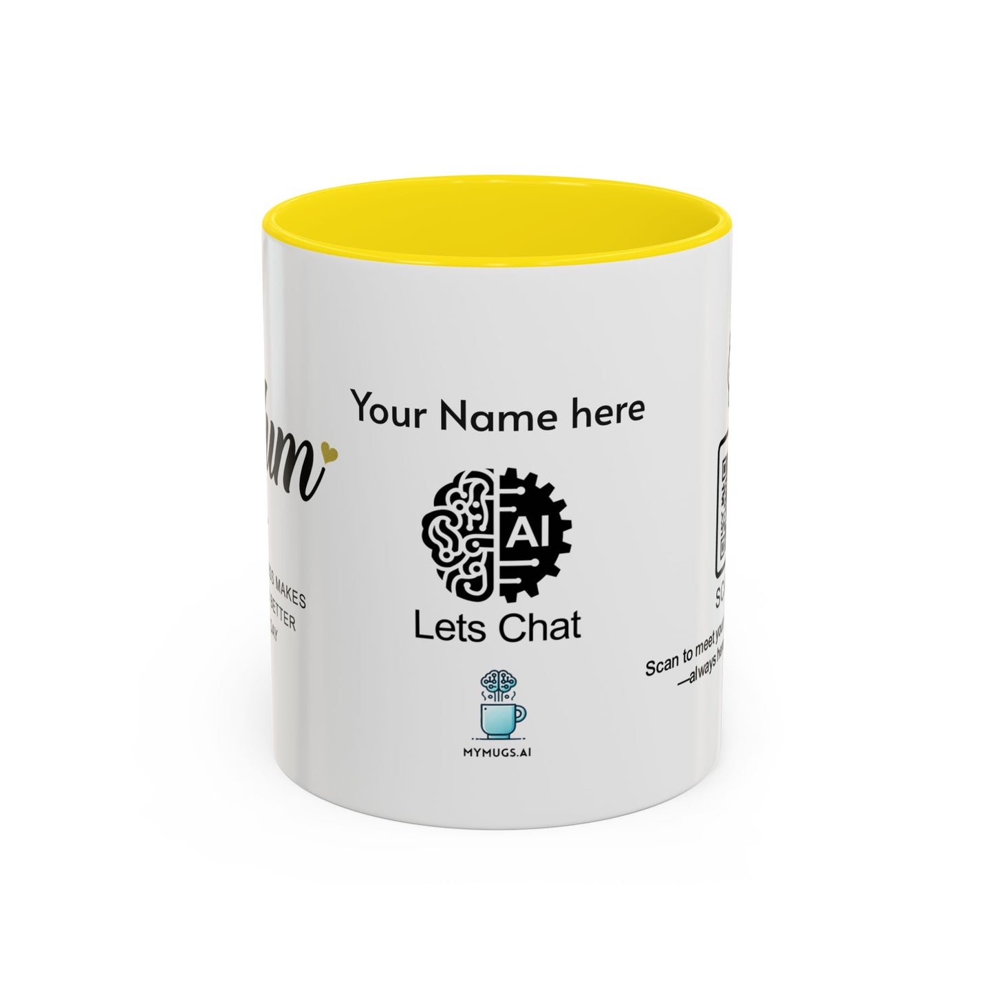 Mum, your kindness makes the world better every day - Personalised Accent Coffee Mug