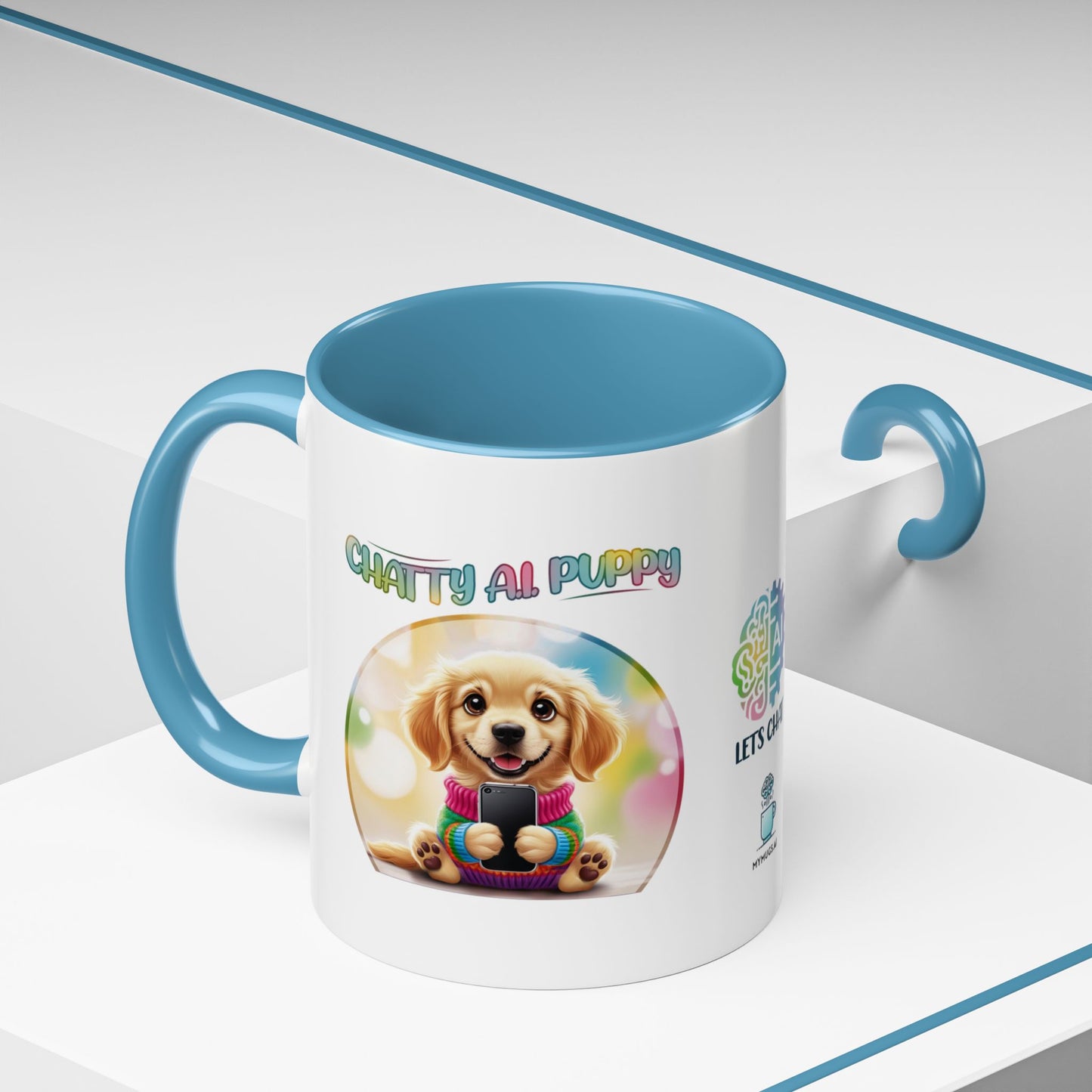Chatty A.I. Puppy Biscuit- AI Enabled Accent Mug