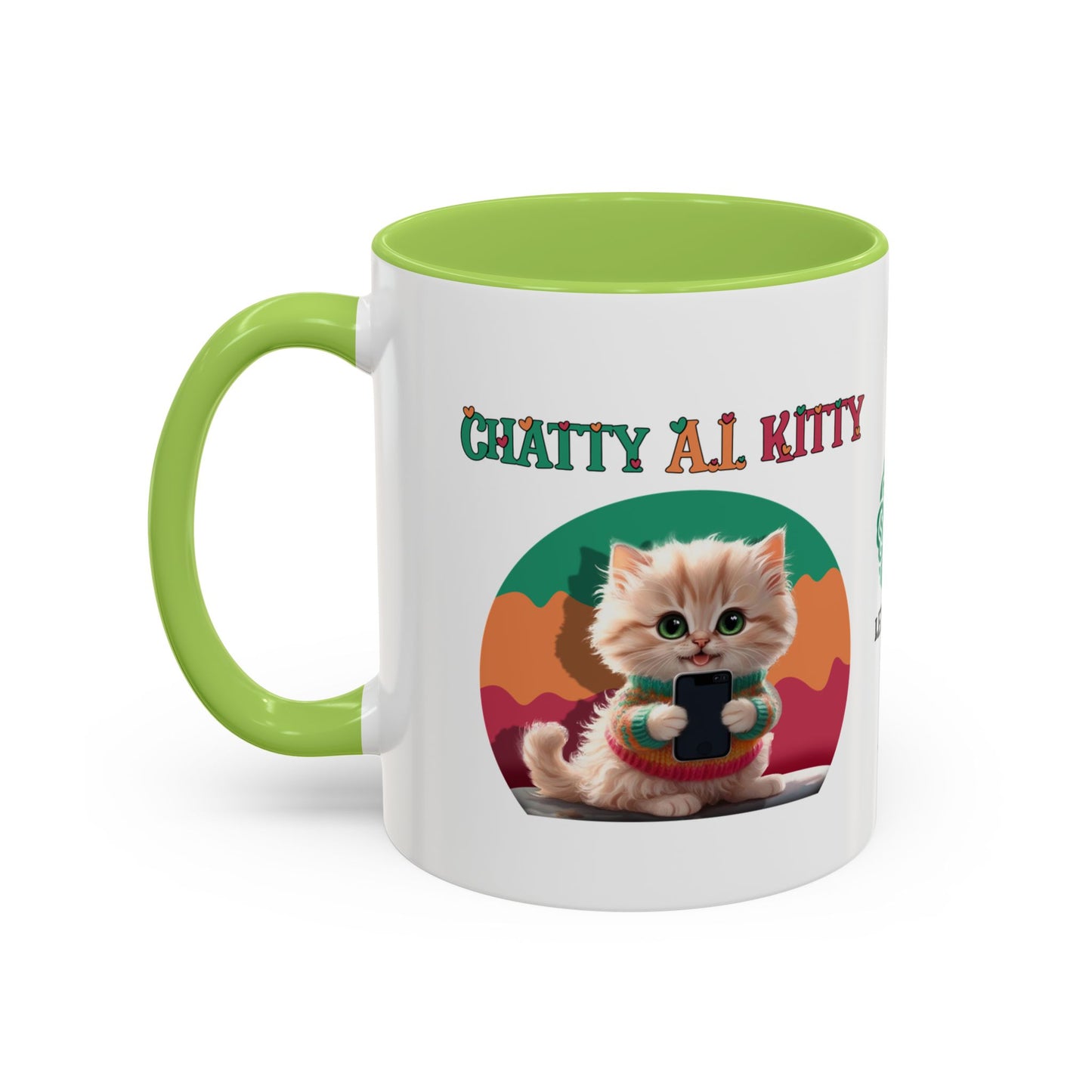 Chat A.I. Kitty Pebbles - AI Enabled Accent Mug
