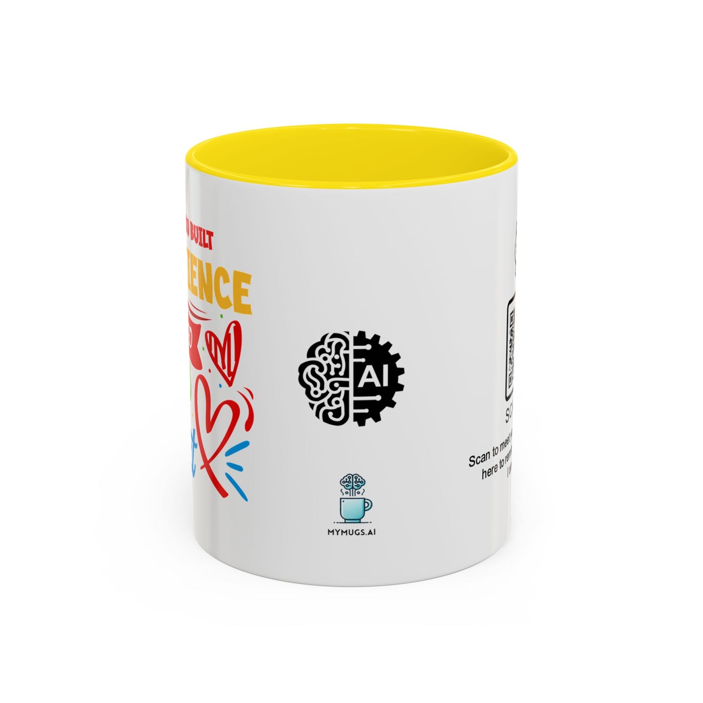 Raising you built my patience… and filled my heart - Accent Coffee Mug
