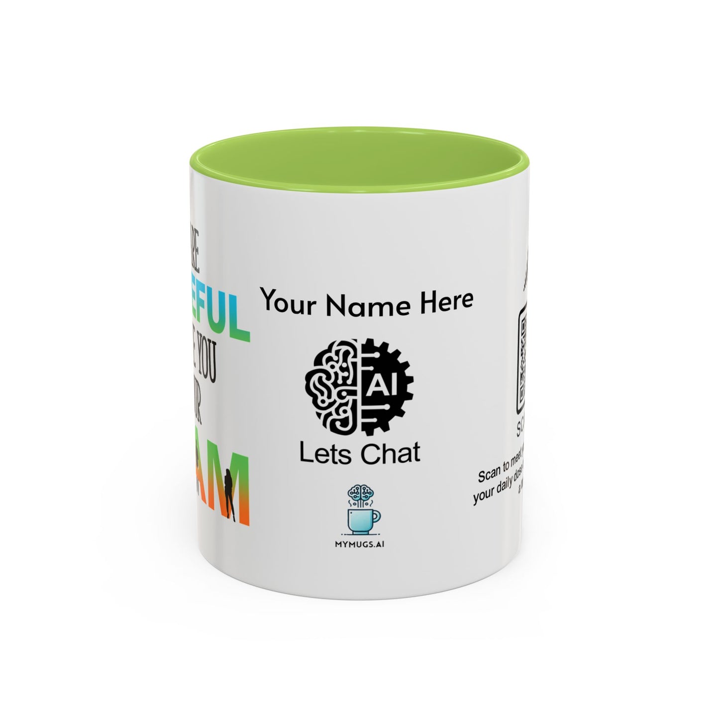 We are grateful to have you on our team - Personalised Accent Coffee Mug