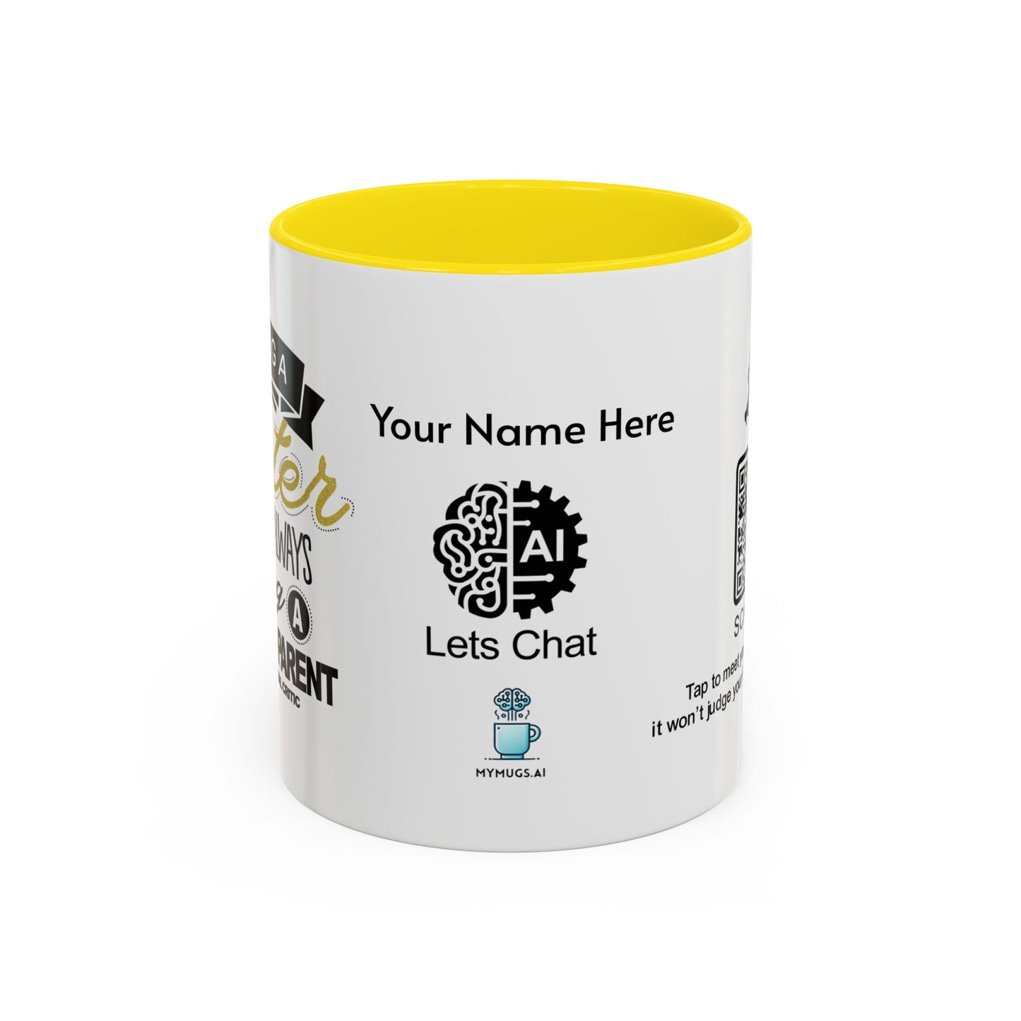Having a sister means always having a backup parent - Personalised Accent Coffee Mug