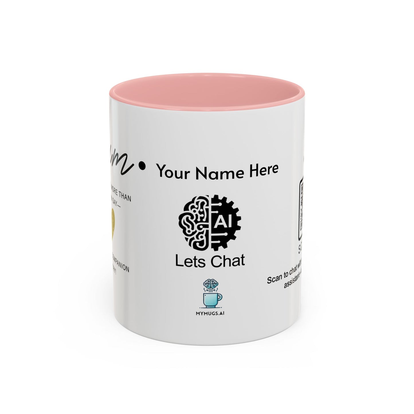 Mum, you’re loved more than words can say - Personalised Accent Coffee Mug
