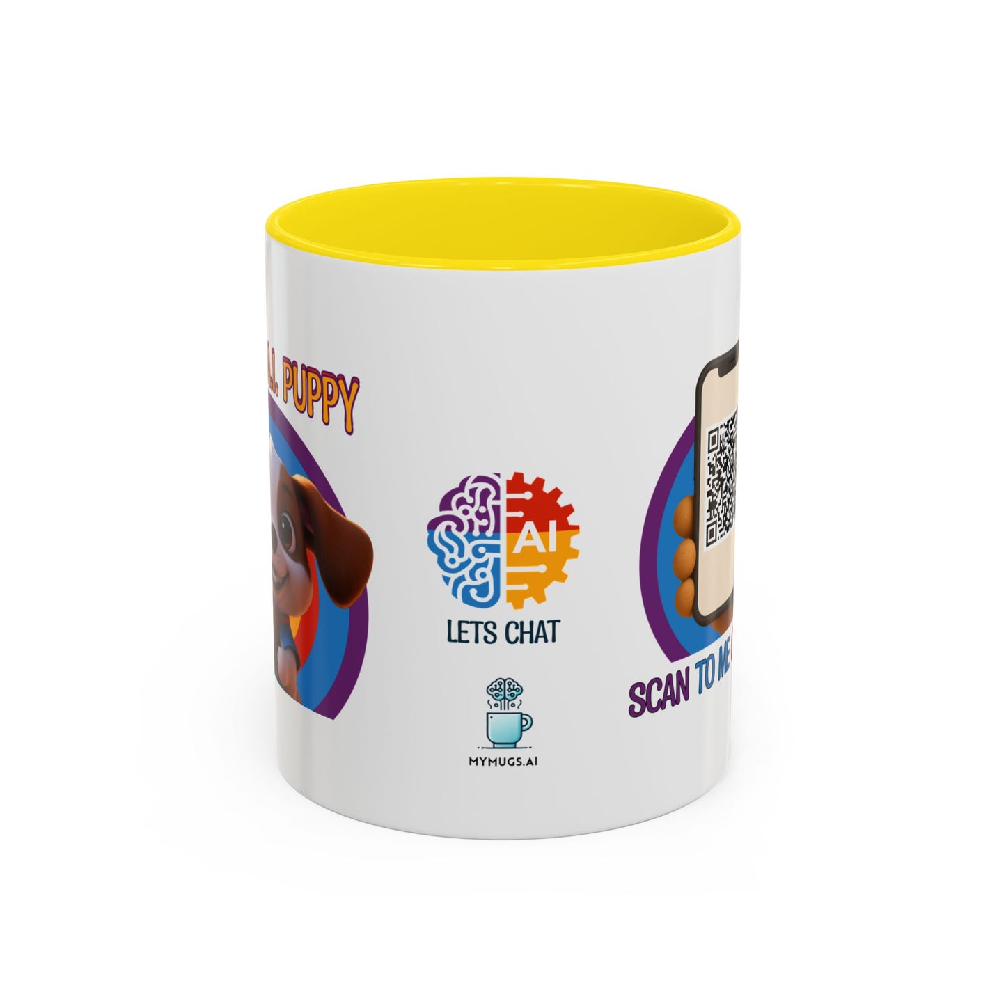 Chatty A.I. Puppy Pipa - AI Enabled Accent Mug