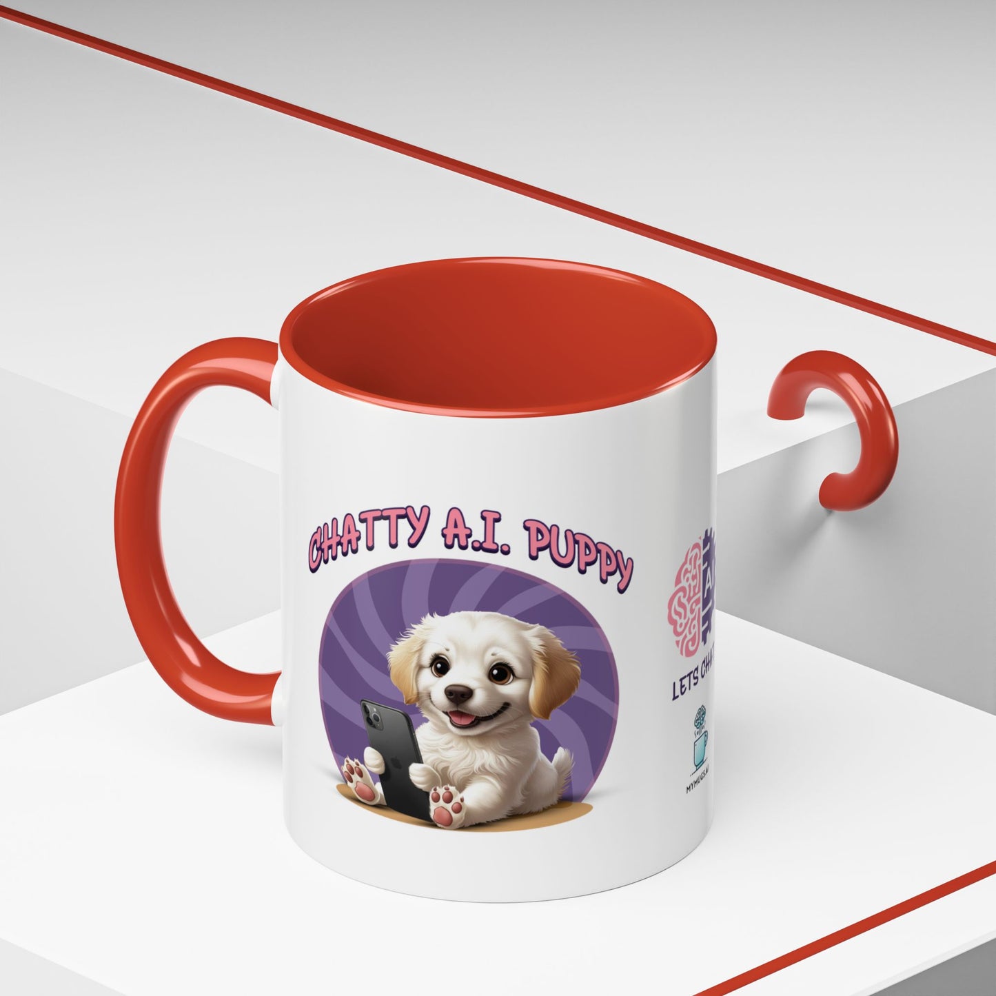 Chatty A.I. Puppy Coco - AI Enabled Accent Mug