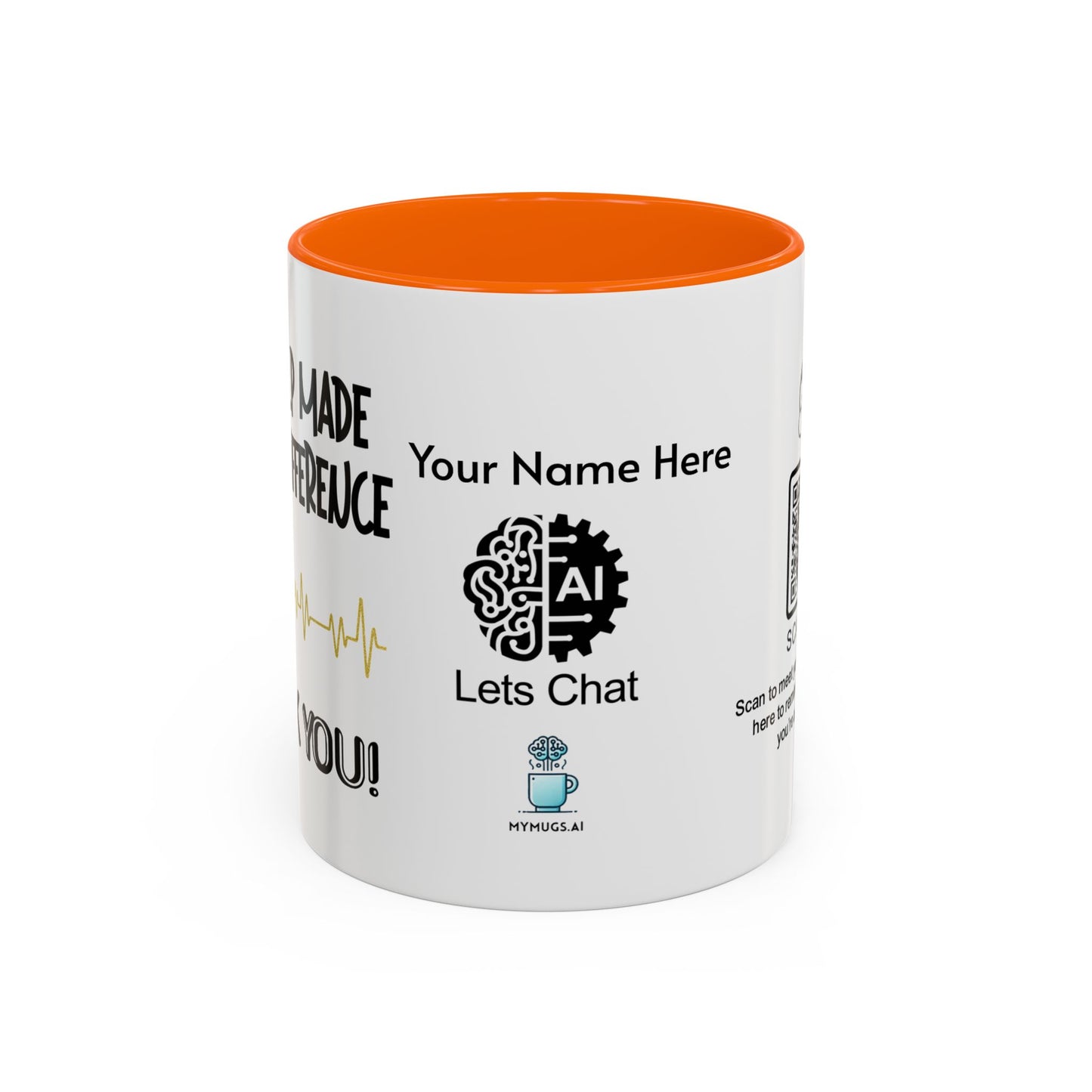 Your help made all the difference. Thank you! - Personalised Accent Coffee Mug