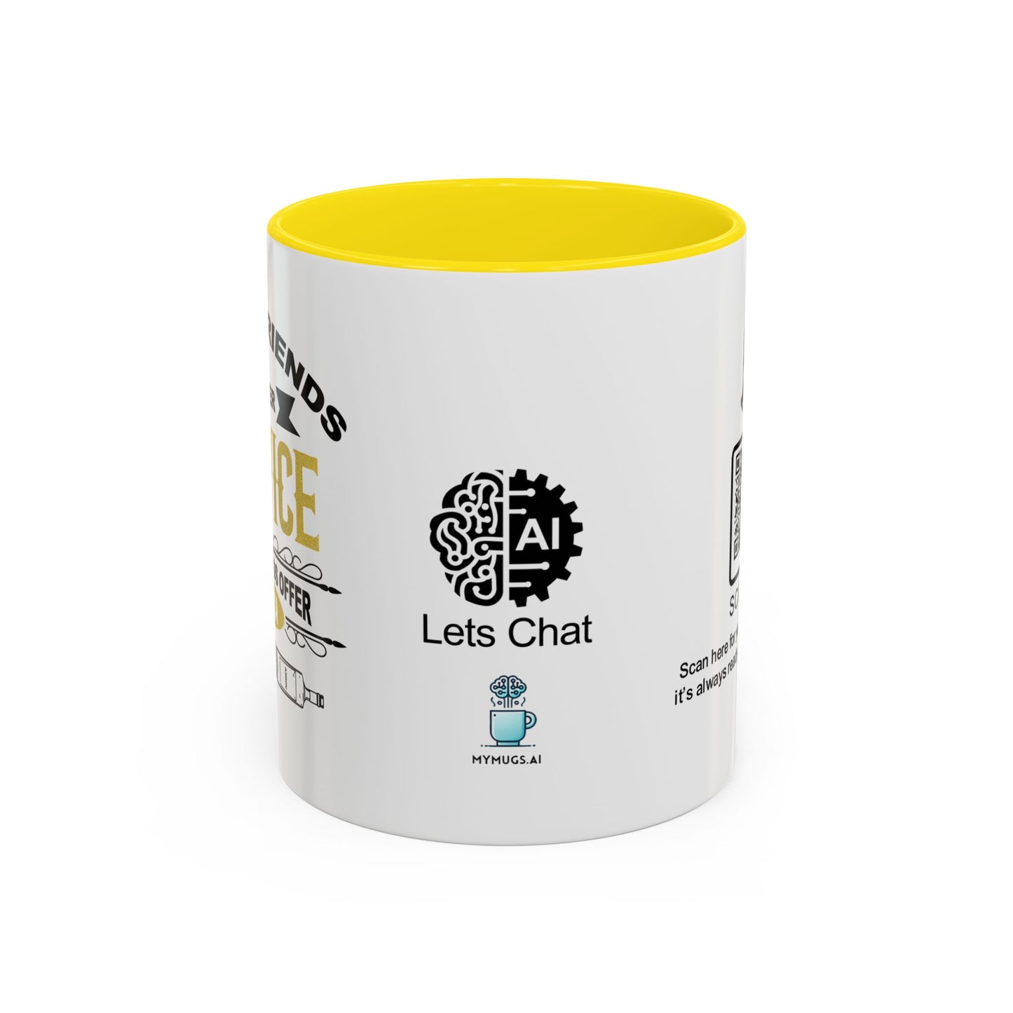 Good friends offer advice. Best friends offer Vodka - Accent Coffee Mug