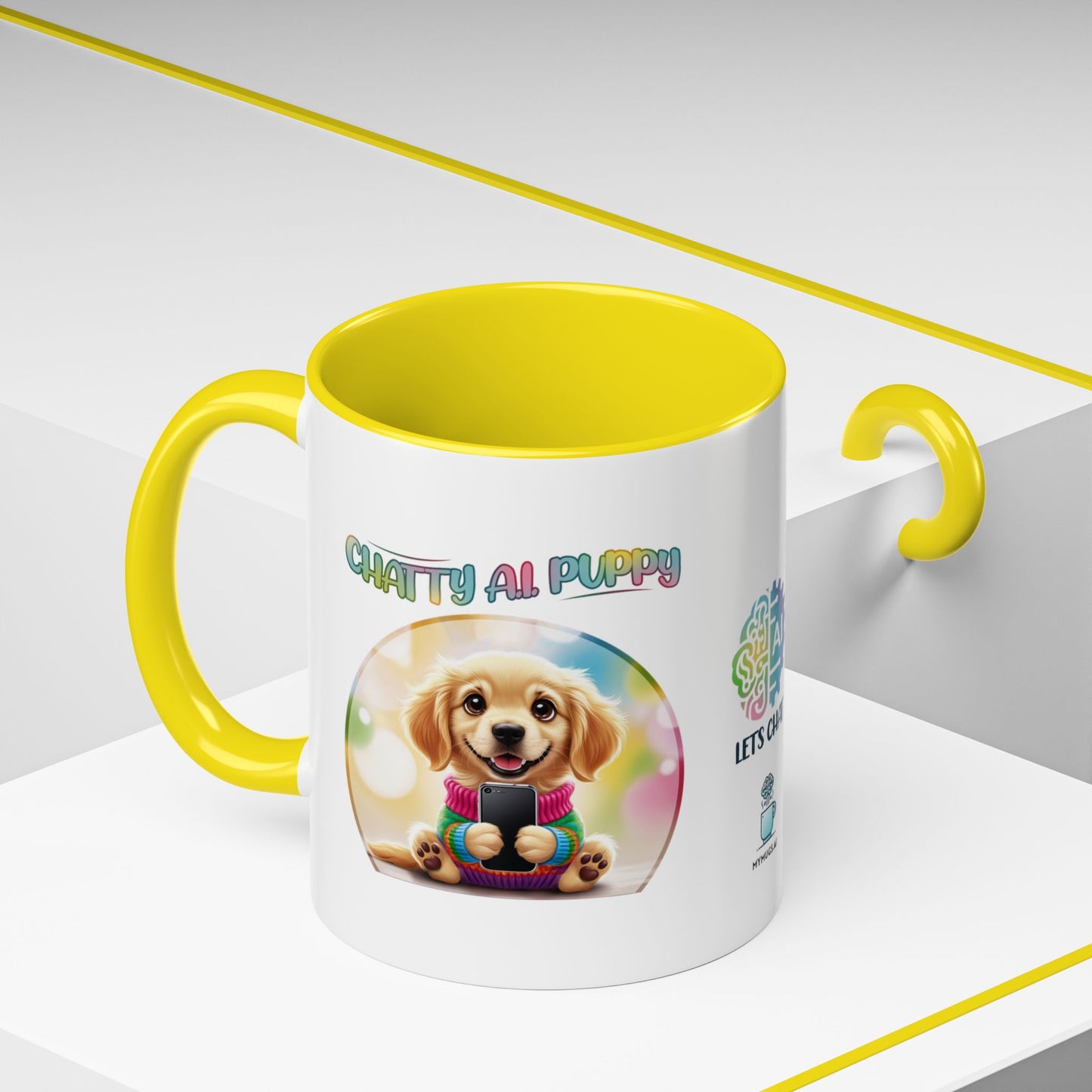 Chatty A.I. Puppy Biscuit- AI Enabled Accent Mug