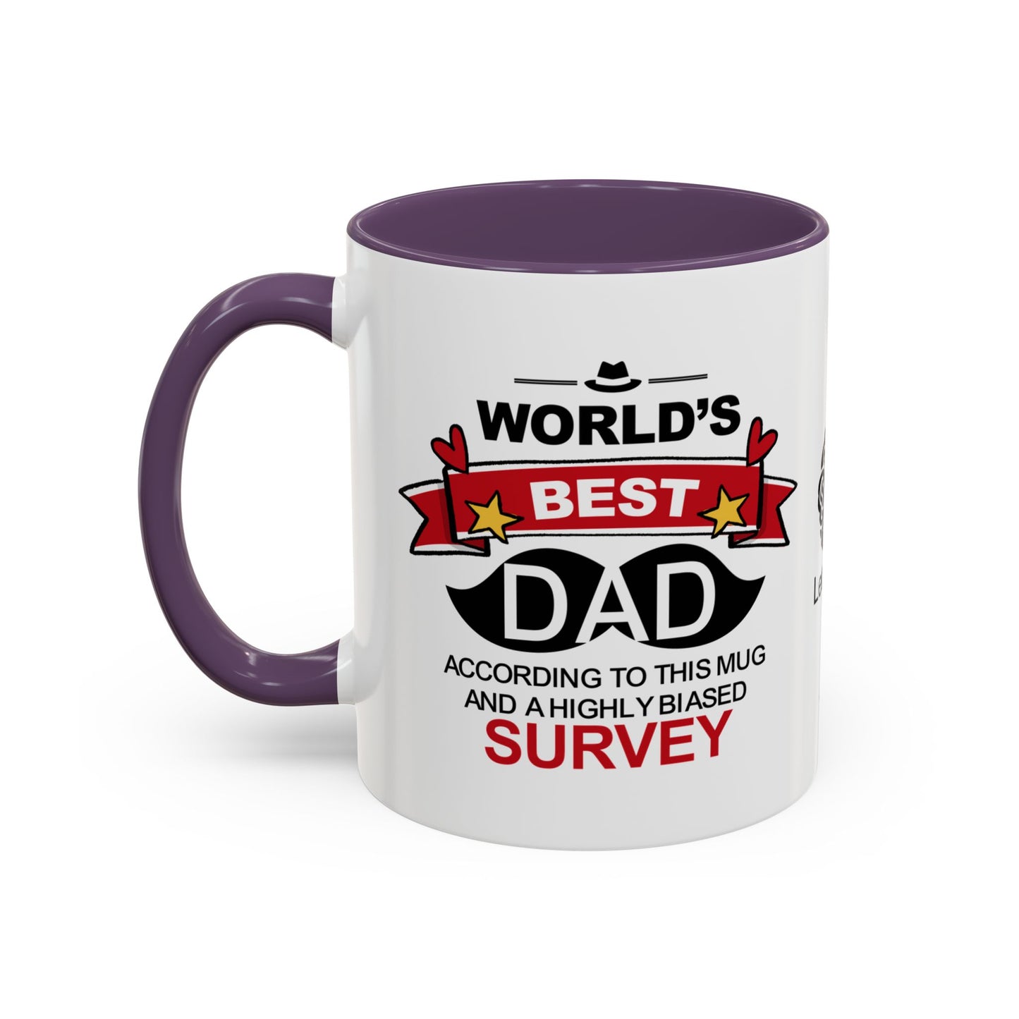 World’s Best Dad* (*According to this mug and a highly biased survey) - Accent Coffee Mug