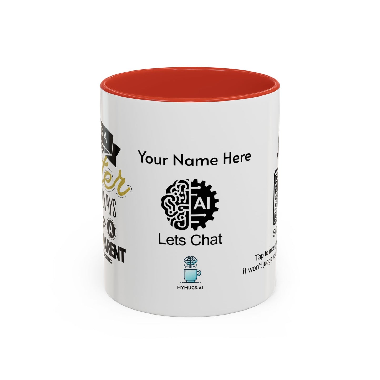 Having a sister means always having a backup parent - Personalised Accent Coffee Mug