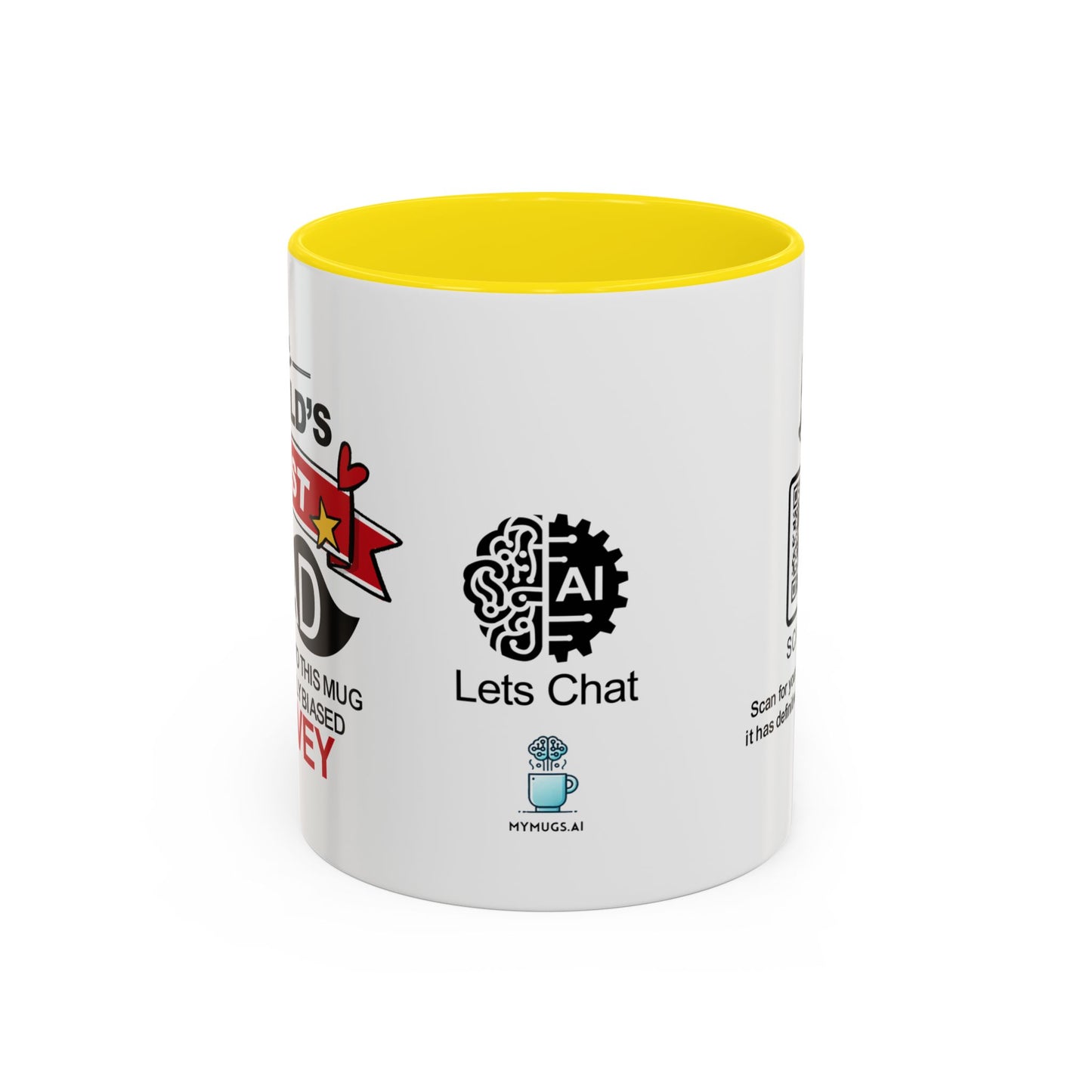 World’s Best Dad* (*According to this mug and a highly biased survey) - Accent Coffee Mug