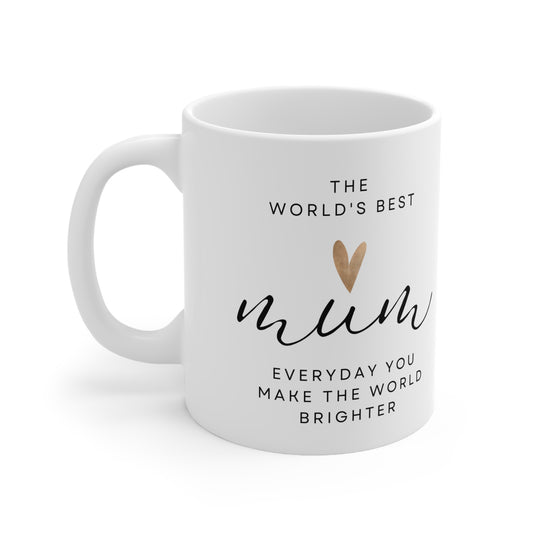 World's Best Mum Coffee Mug - Heartfelt Gift for Mother's Day & Everyday Joy